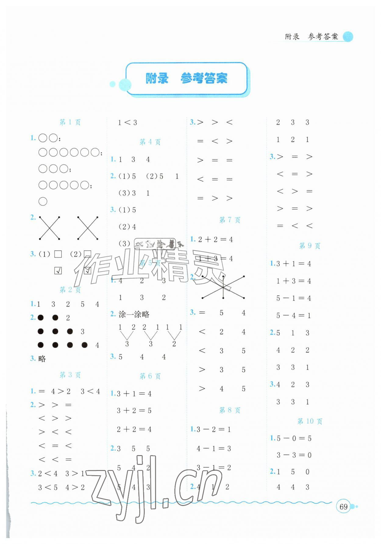 2026年黄冈小状元口算速算练习册一年级数学上册人教版&nbsp;第1页