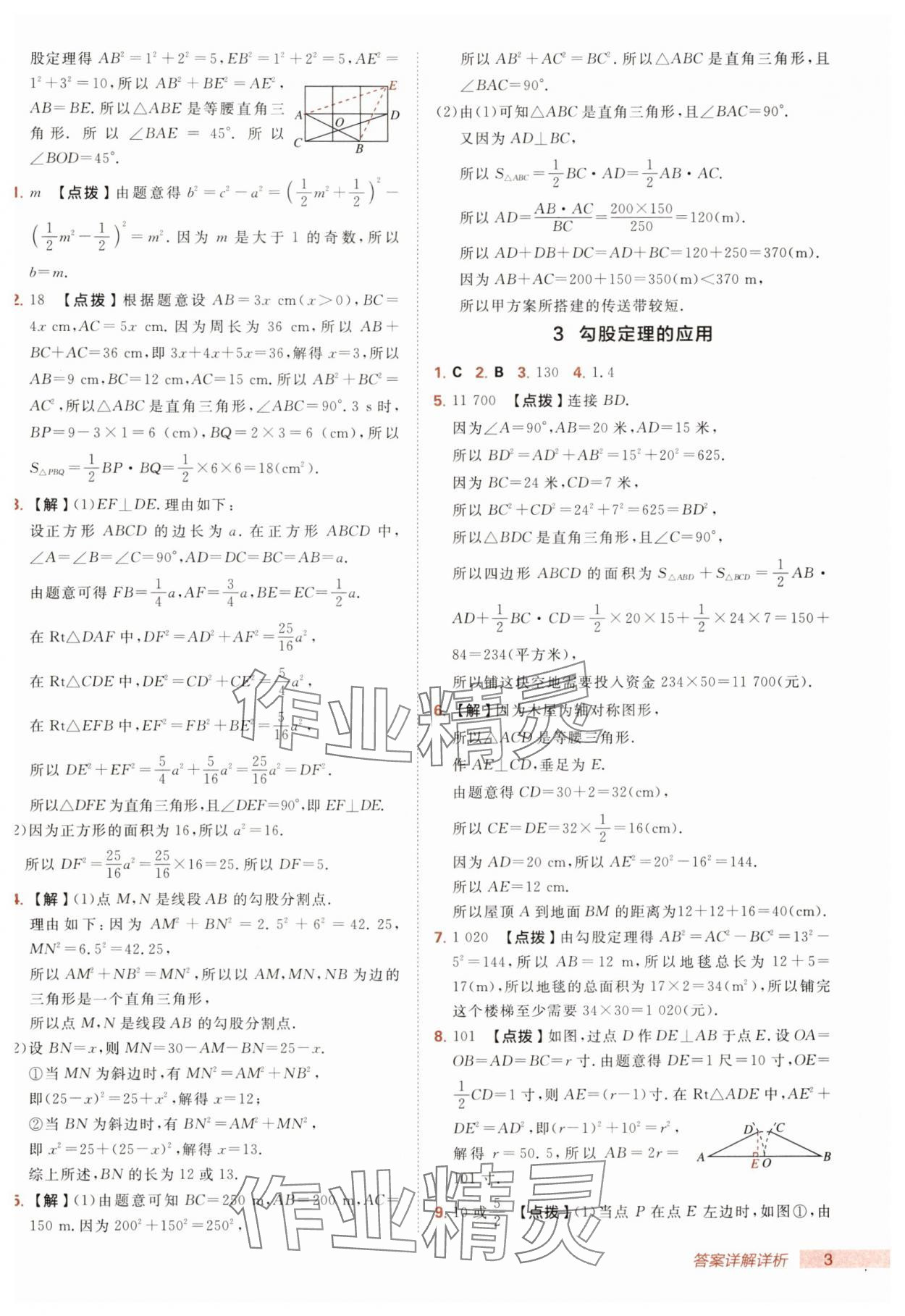 2025年综合应用创新题典中点八年级数学上册北师大版 第3页