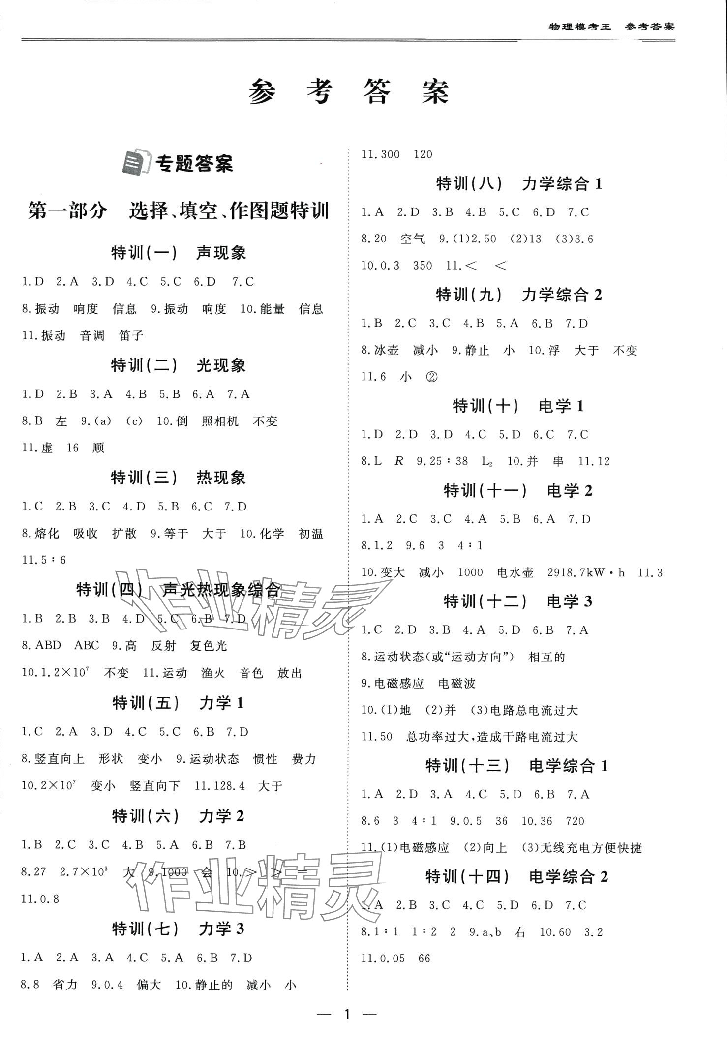 2024年中考?？纪跞婺M試卷物理中考深圳專版 第1頁(yè)