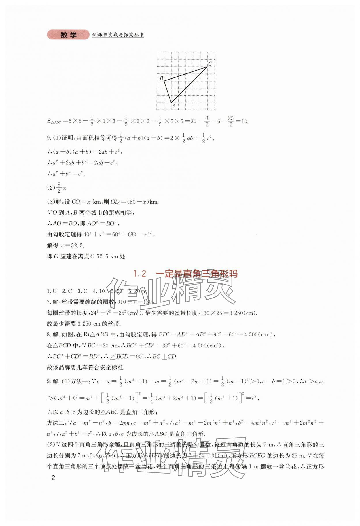 2025年新课程实践与探究丛书八年级数学上册北师大版 第2页