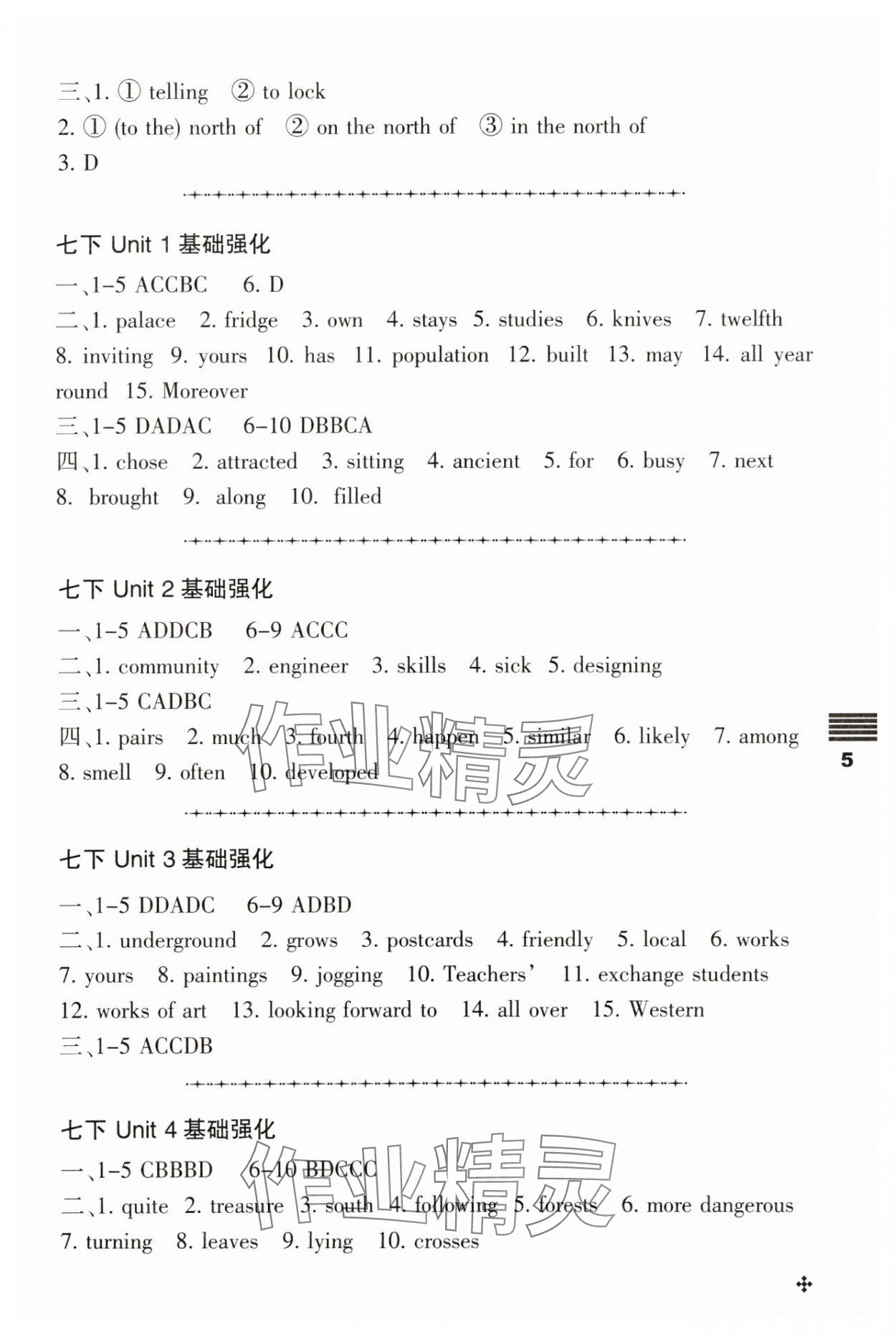 2025年直通课堂九年级英语下册译林版&nbsp;参考答案第5页