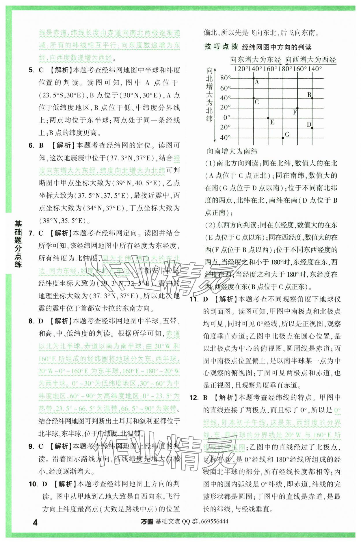 2024年萬唯中考基礎(chǔ)題地理 第4頁