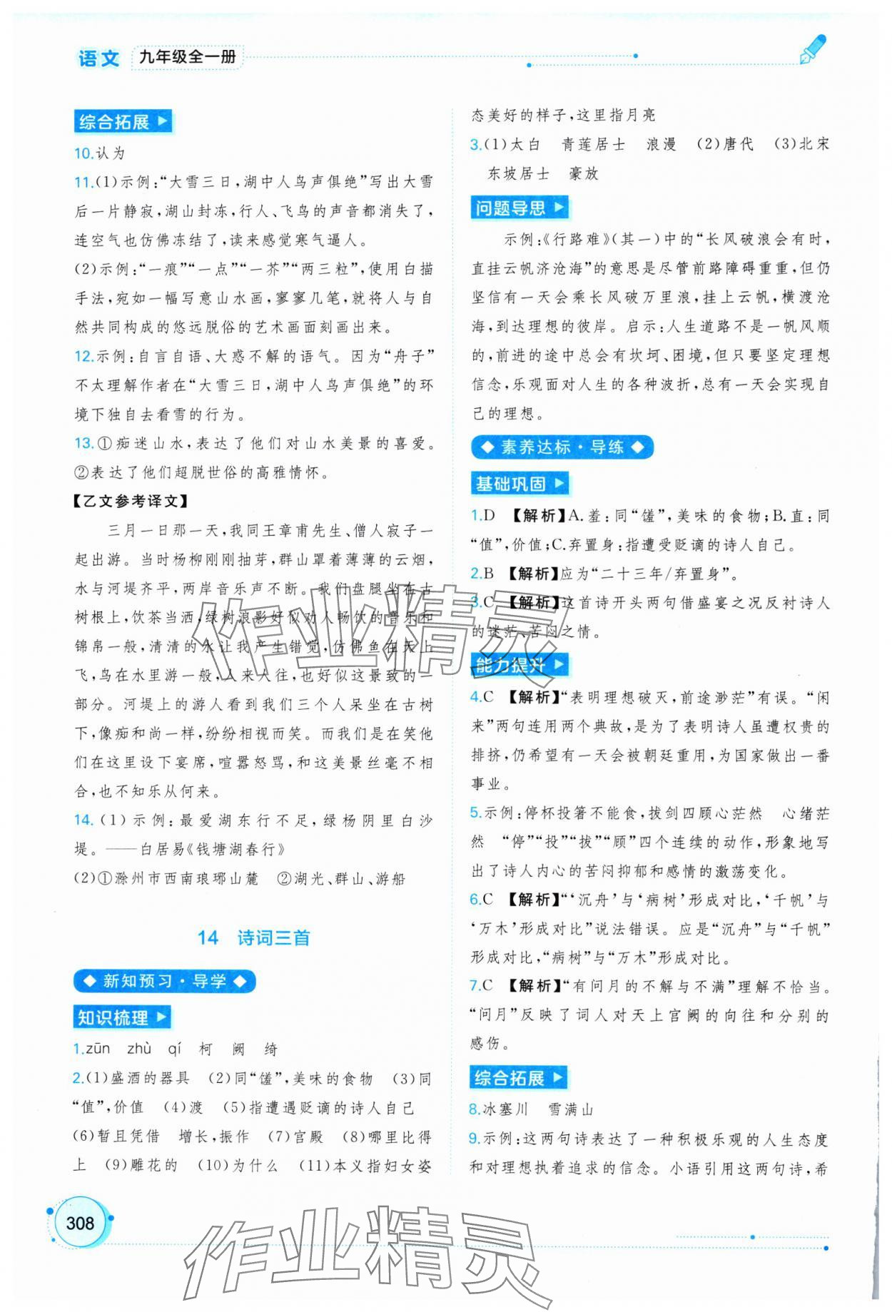 2025年新课程学习与测评同步学习九年级语文全一册人教版 第12页