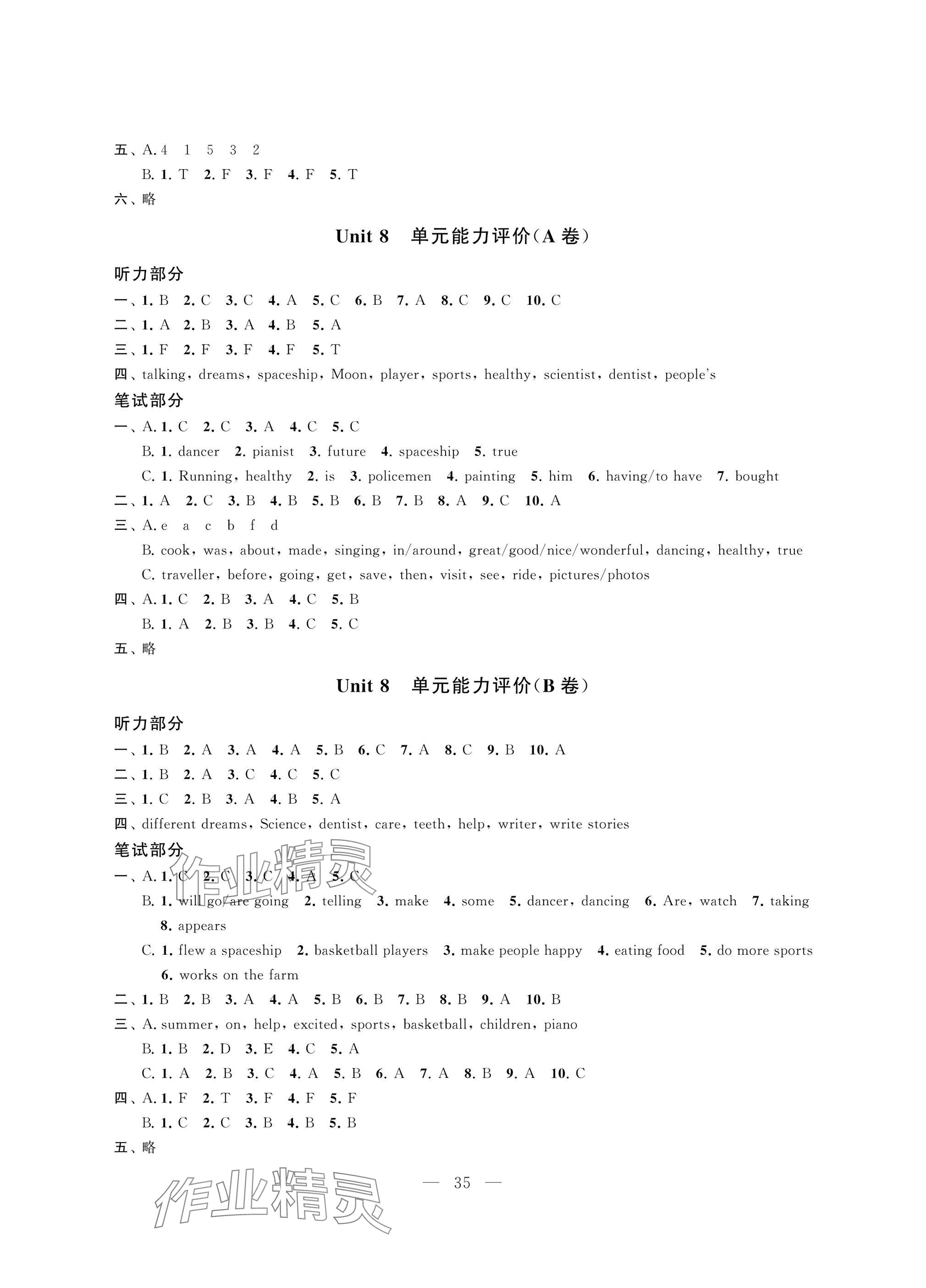 2025年多維互動提優課堂六年級英語下冊譯林版提升版 參考答案第10頁