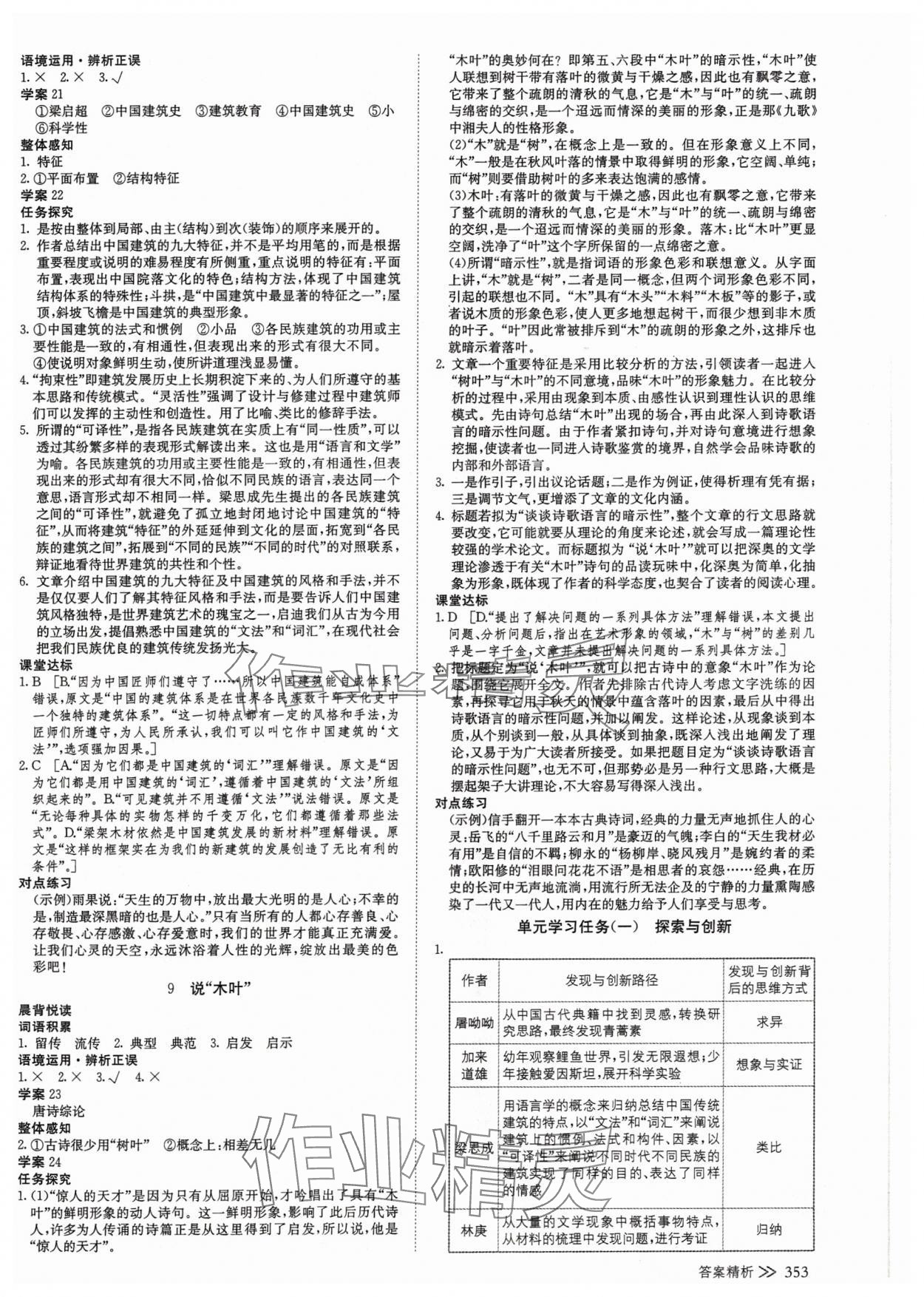 2025年創(chuàng)新設(shè)計(jì)高中語(yǔ)文必修下冊(cè)人教版 參考答案第12頁(yè)