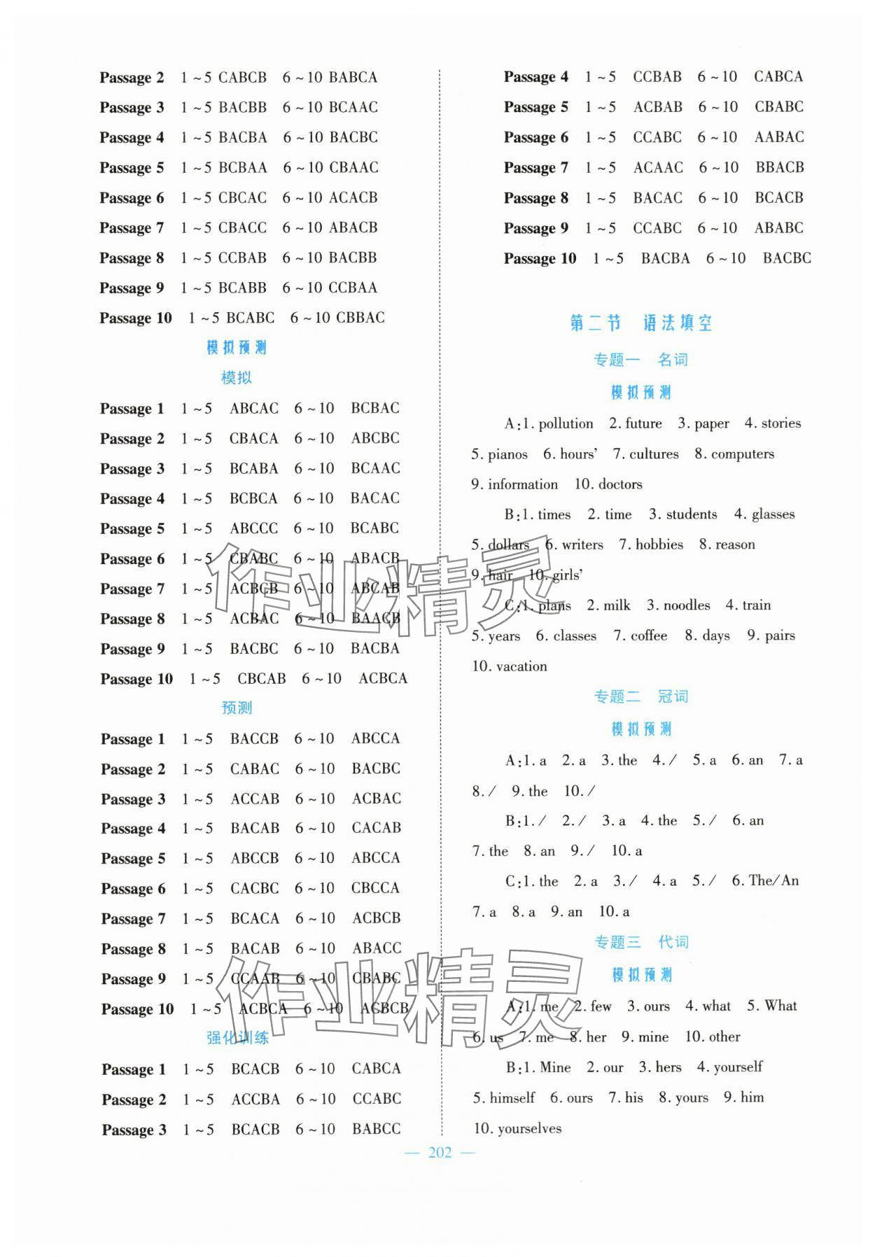 2024年新優(yōu)化設(shè)計(jì)初中總復(fù)習(xí)英語 參考答案第2頁