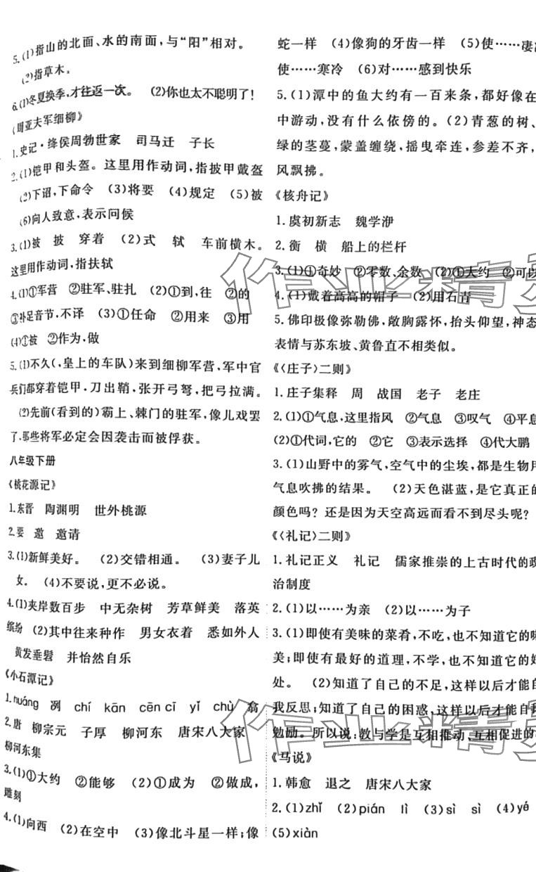 2024年自主学习中考总复习语文&nbsp;第8页