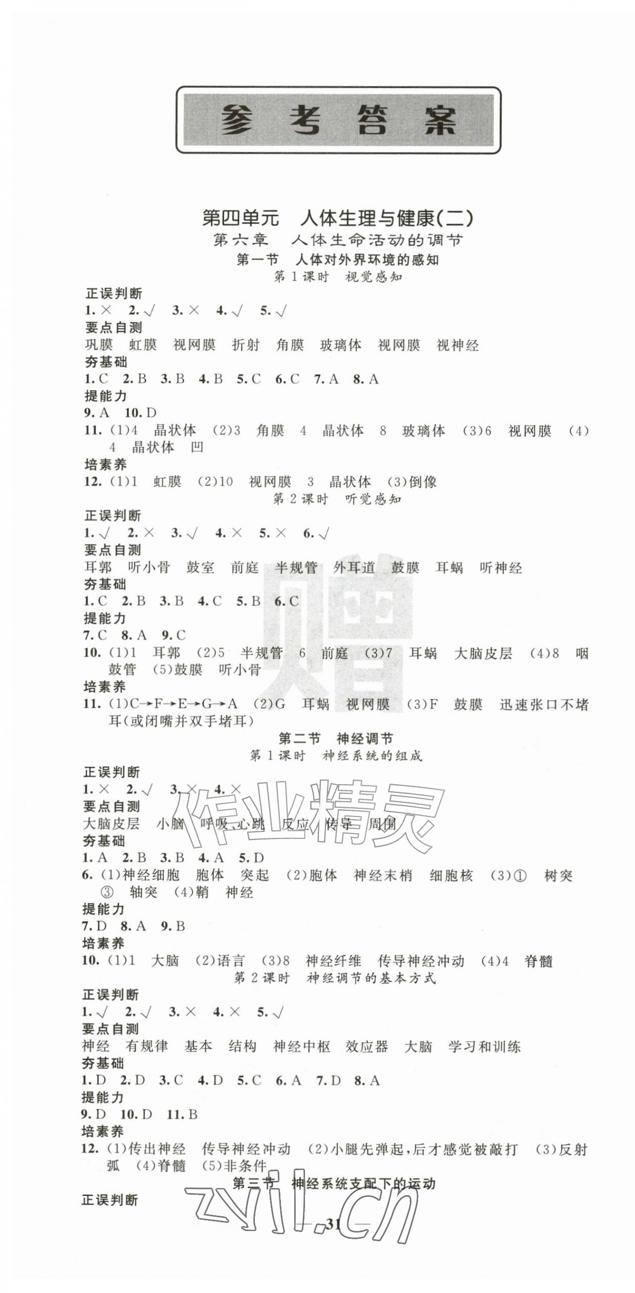 2026年课堂点睛八年级生物上册人教版&nbsp;第1页