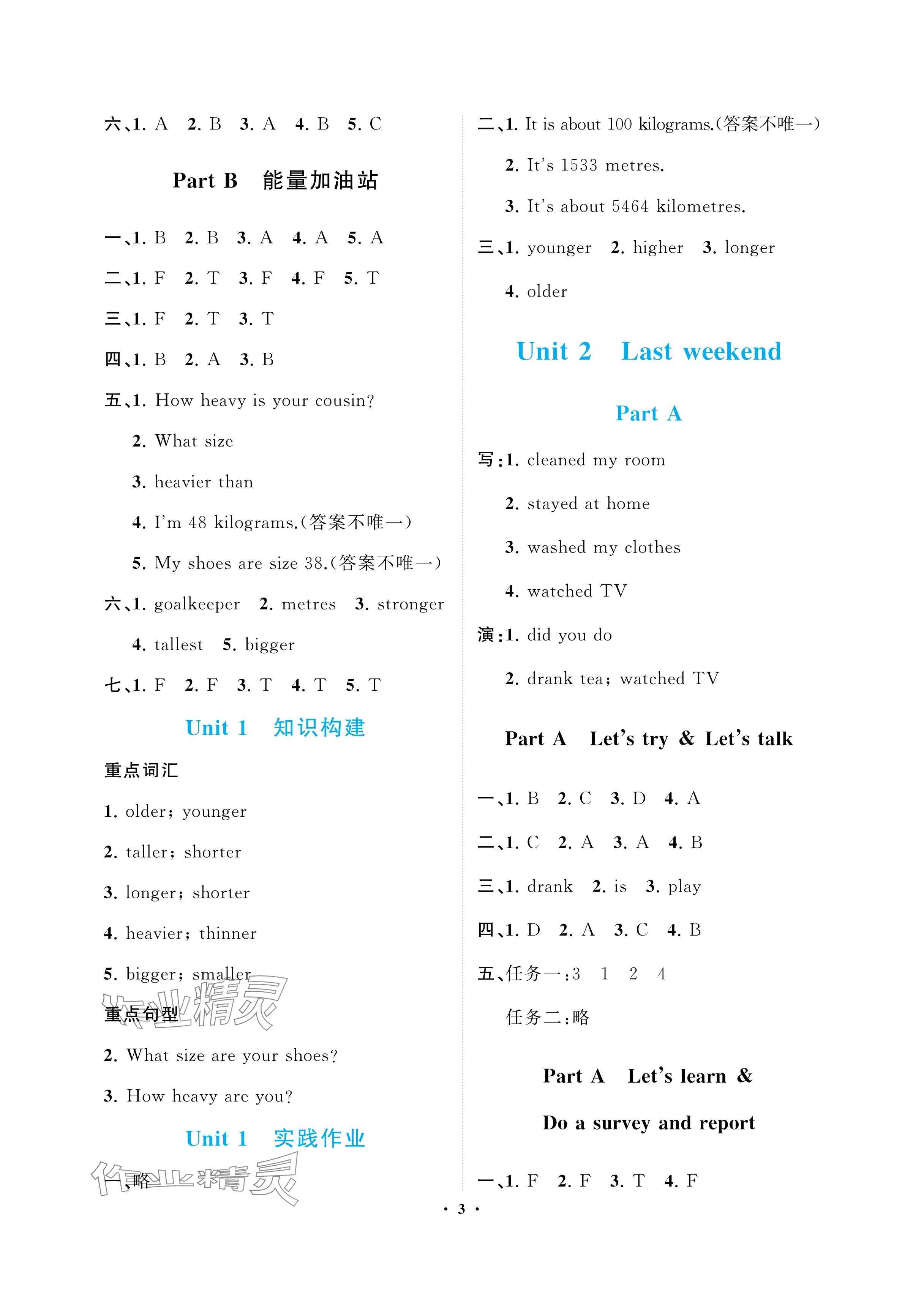 2025年新课程学习指导海南出版社六年级英语下册人教版 参考答案第3页