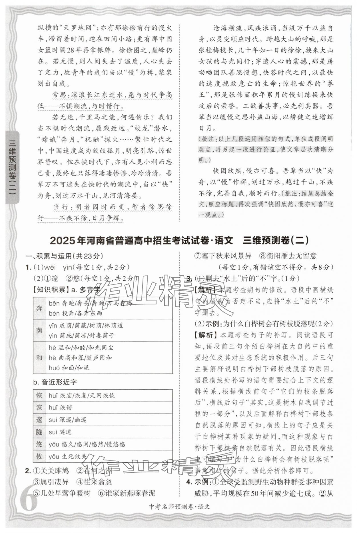 2025年王朝霞中考名師預(yù)測(cè)卷語(yǔ)文河南專(zhuān)版 第6頁(yè)
