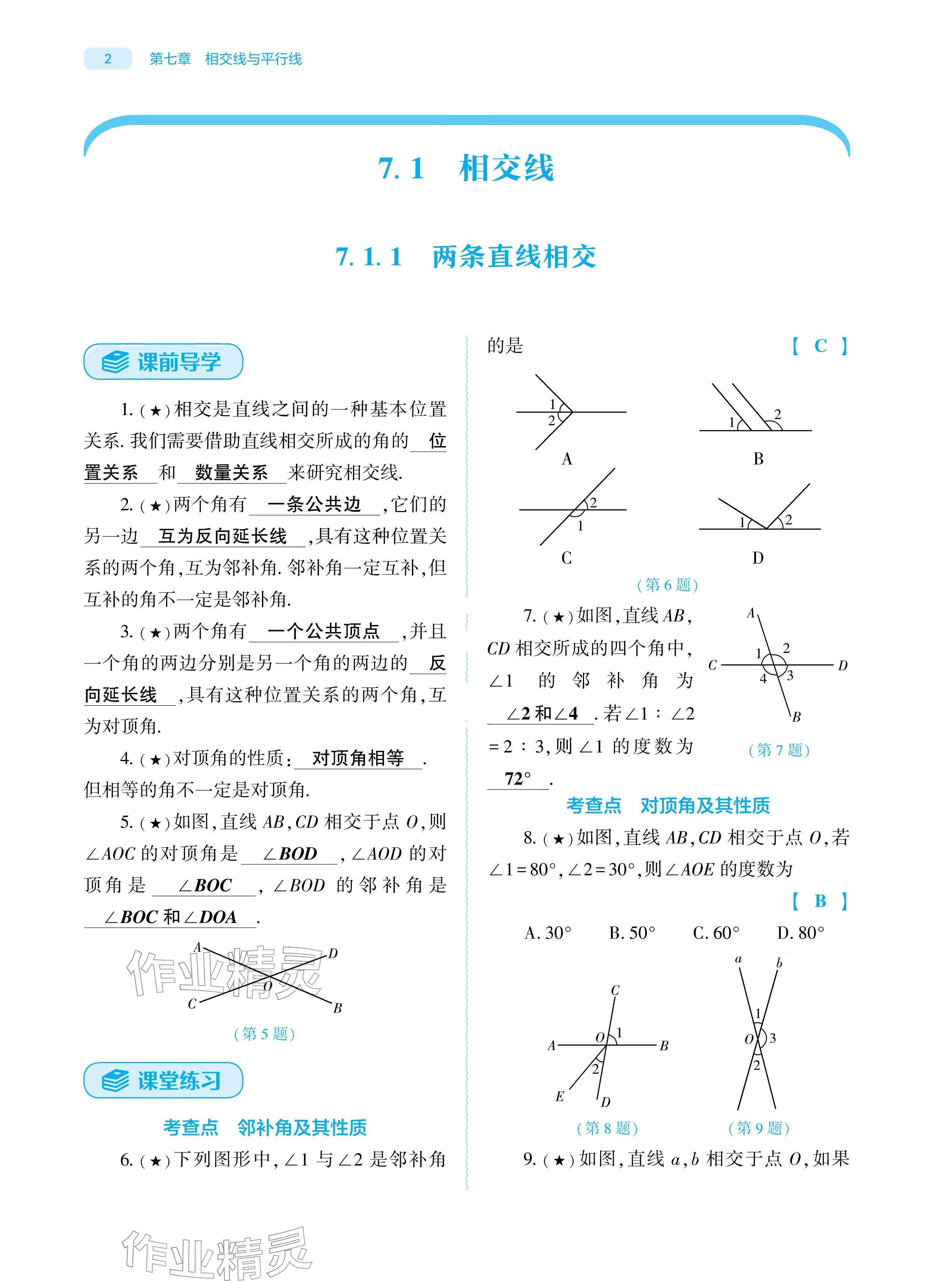 2026年基础训练大象出版社七年级数学下册人教版&nbsp;参考答案第2页