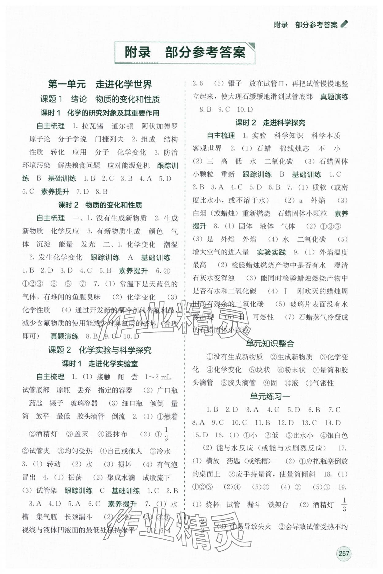 2025年自主学习能力测评九年级化学全一册人教版 第1页