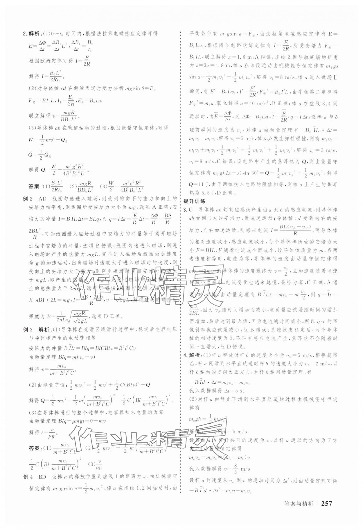 2025年高考領(lǐng)航大二輪專題復(fù)習(xí)與測試物理山東美術(shù)出版社 參考答案第20頁