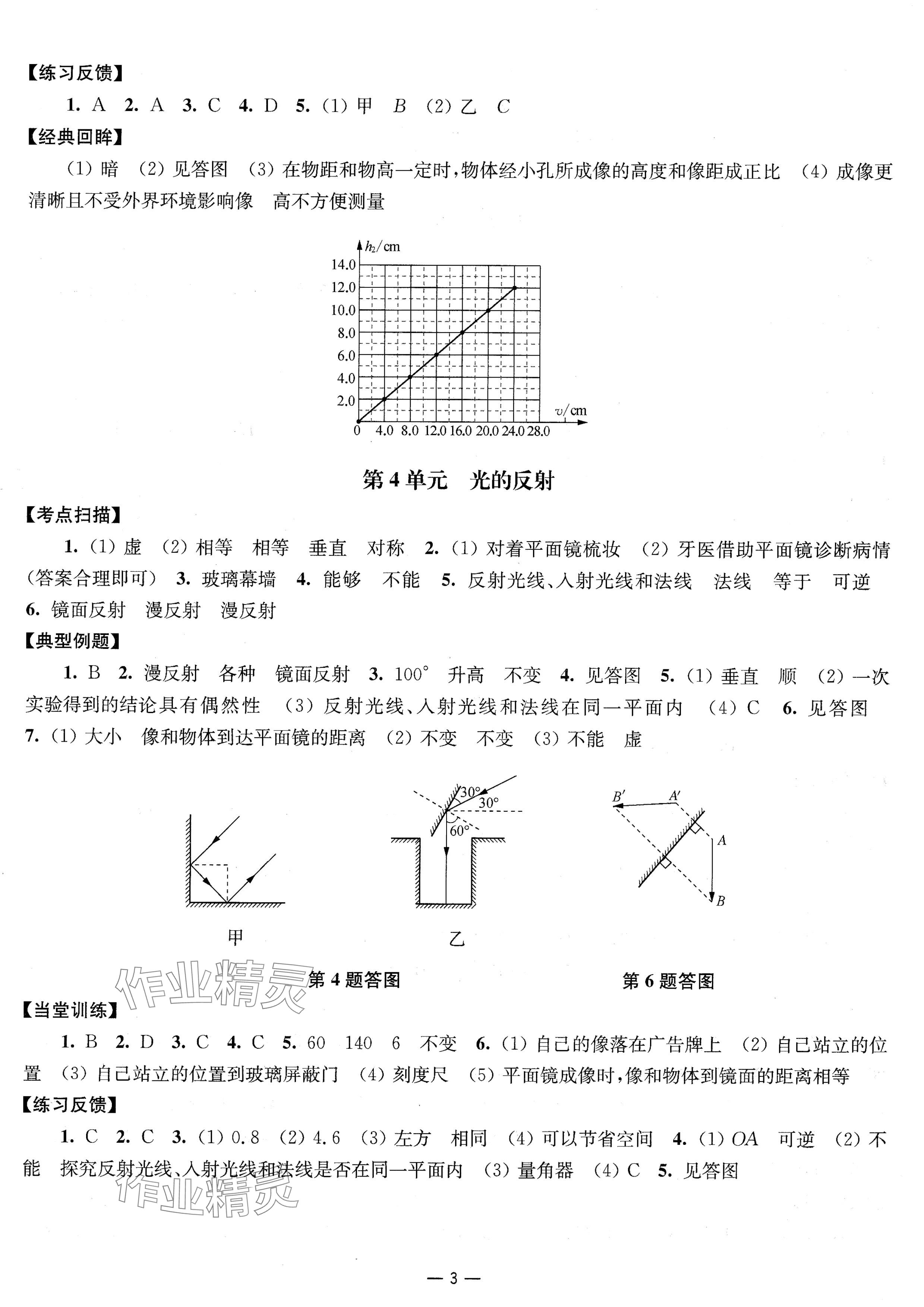 2024年中考指南物理 參考答案第3頁