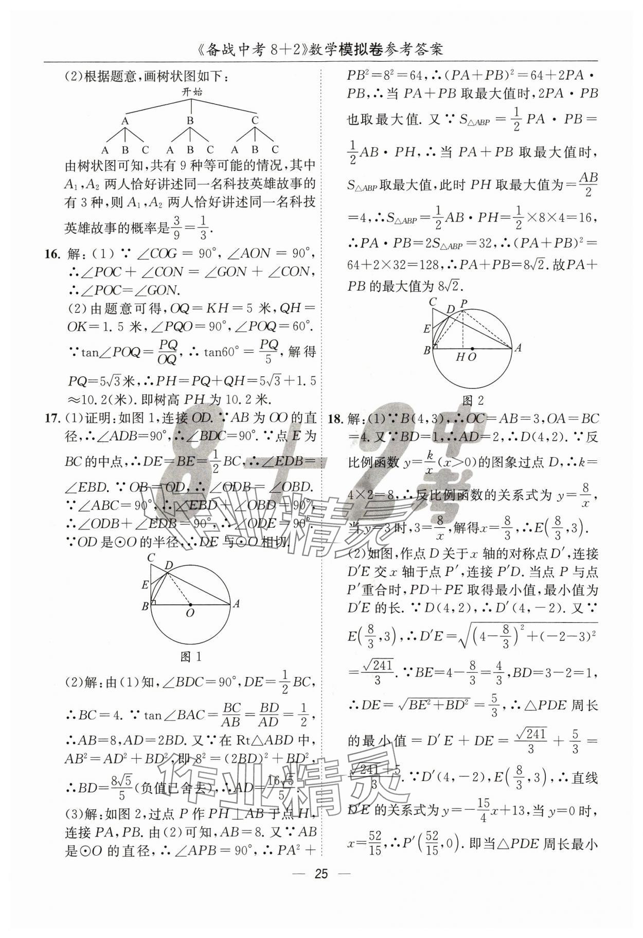 2024年中考密卷8加2數(shù)學(xué) 第25頁