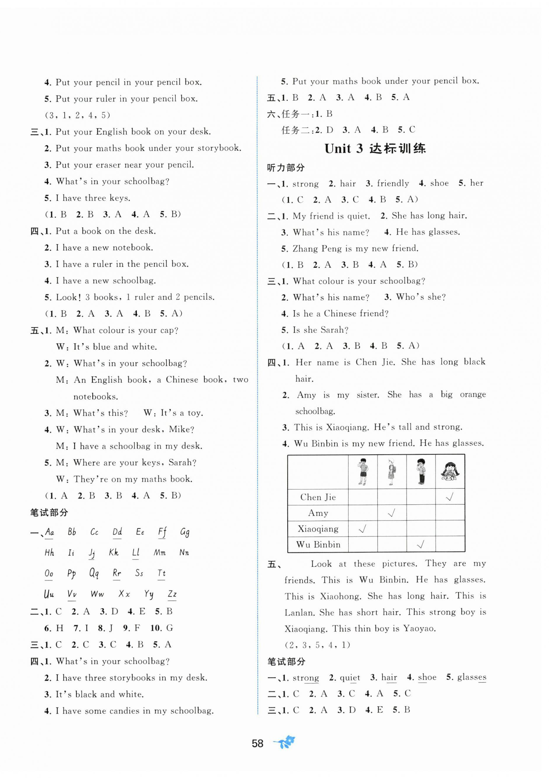 2024年新课程学习与测评单元双测四年级英语上册人教版A版 第2页