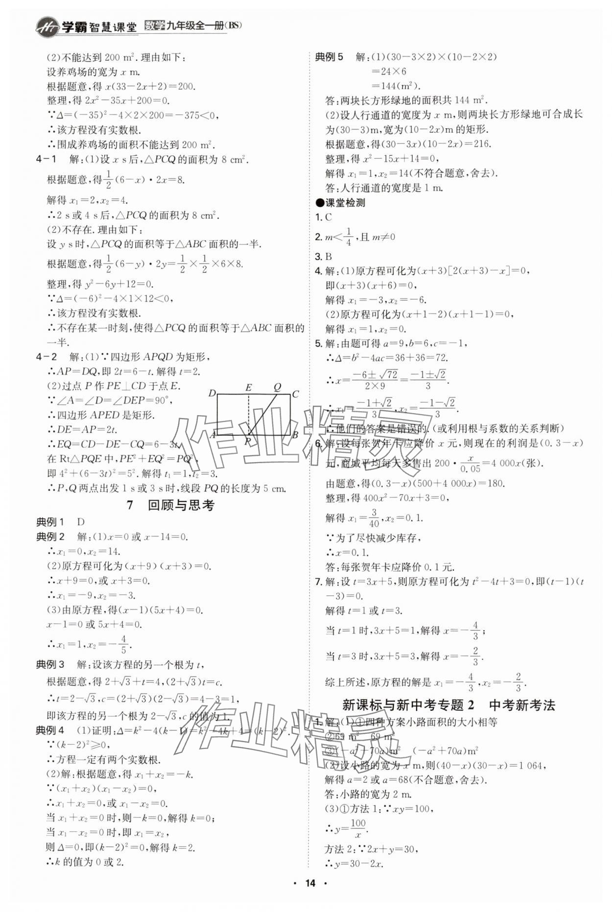 2024年学霸智慧课堂九年级数学全一册北师大版 第14页