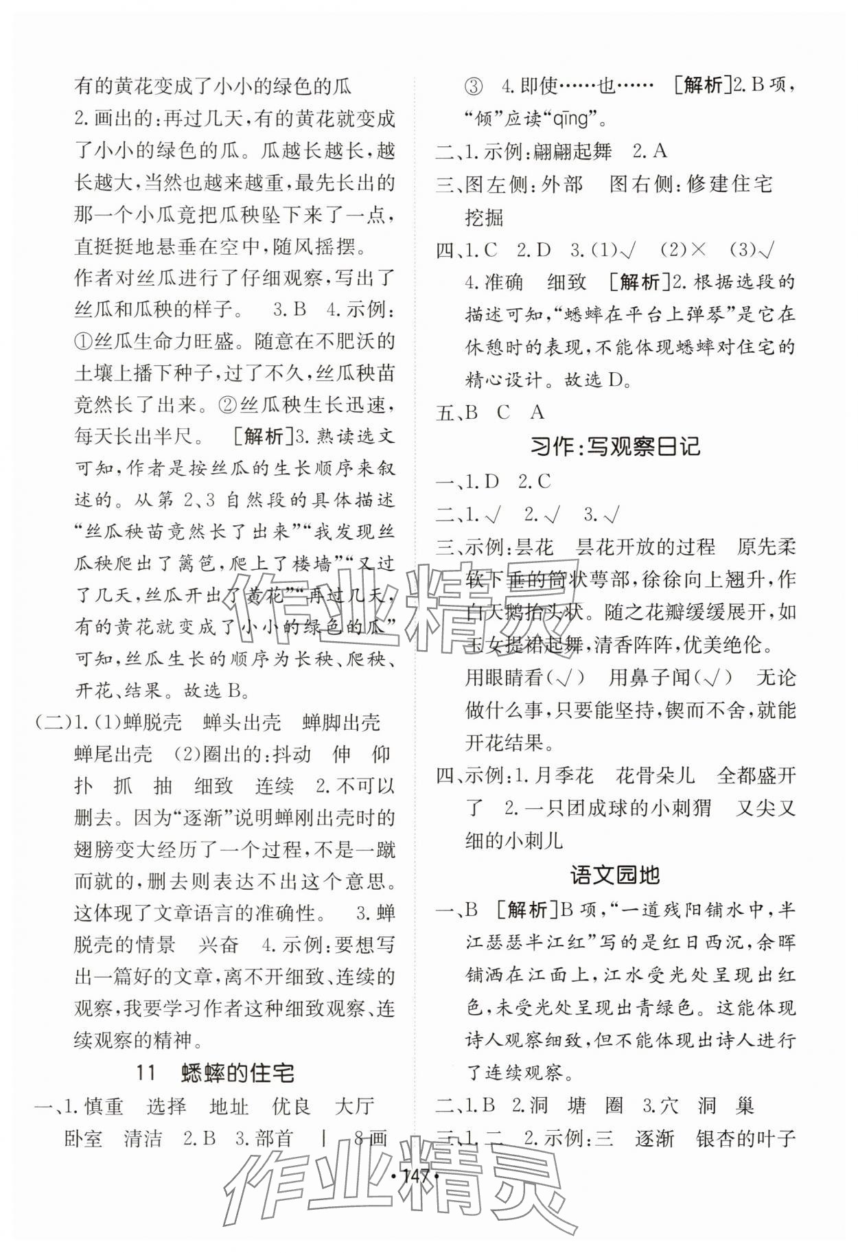 2025年同行課課100分過關(guān)作業(yè)四年級(jí)語文上冊(cè)人教版 第7頁(yè)