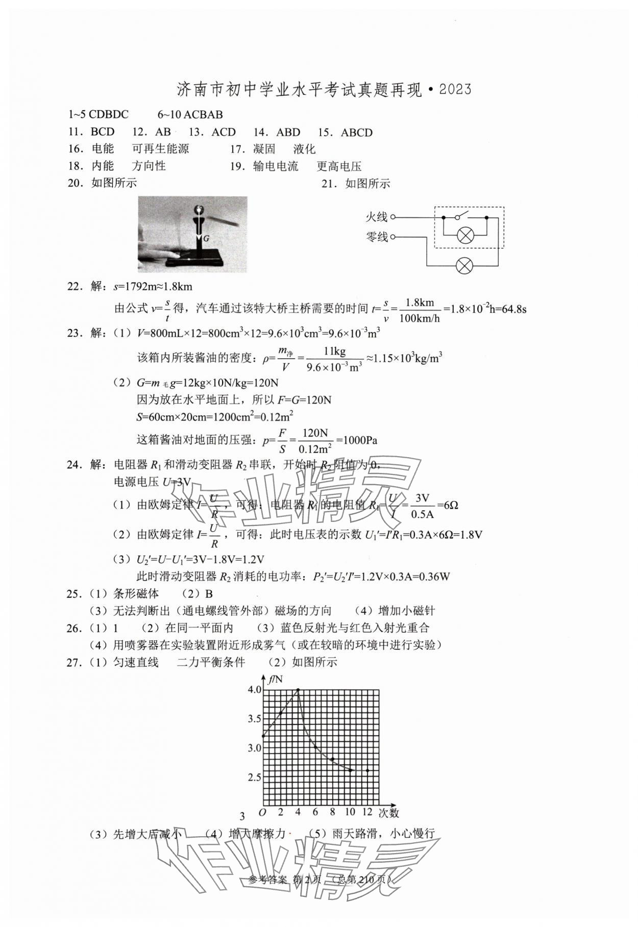 2025年中考211物理濟南專版 第2頁