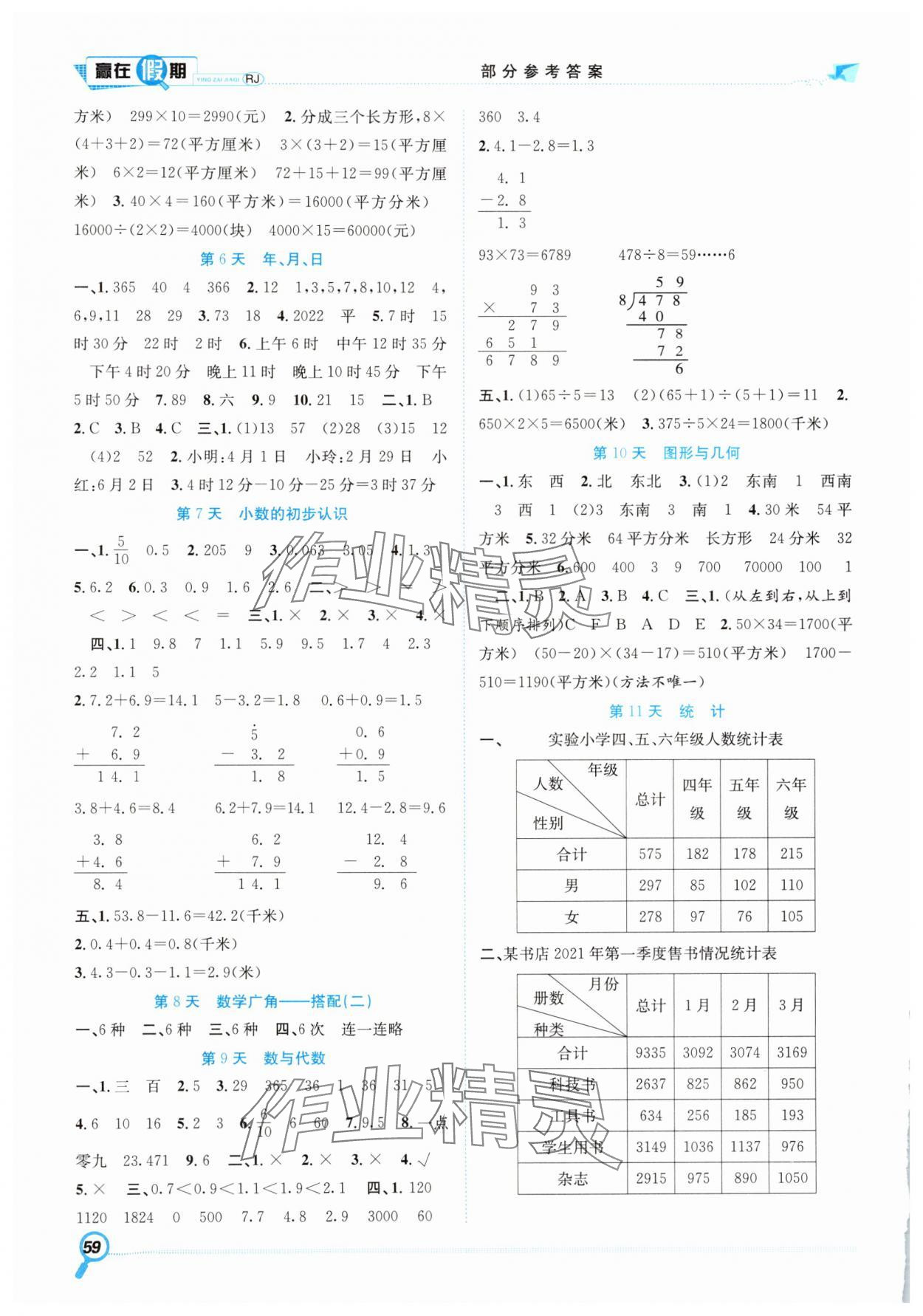 2025年赢在假期期末加暑假合肥工业大学出版社三年级数学人教版 第2页