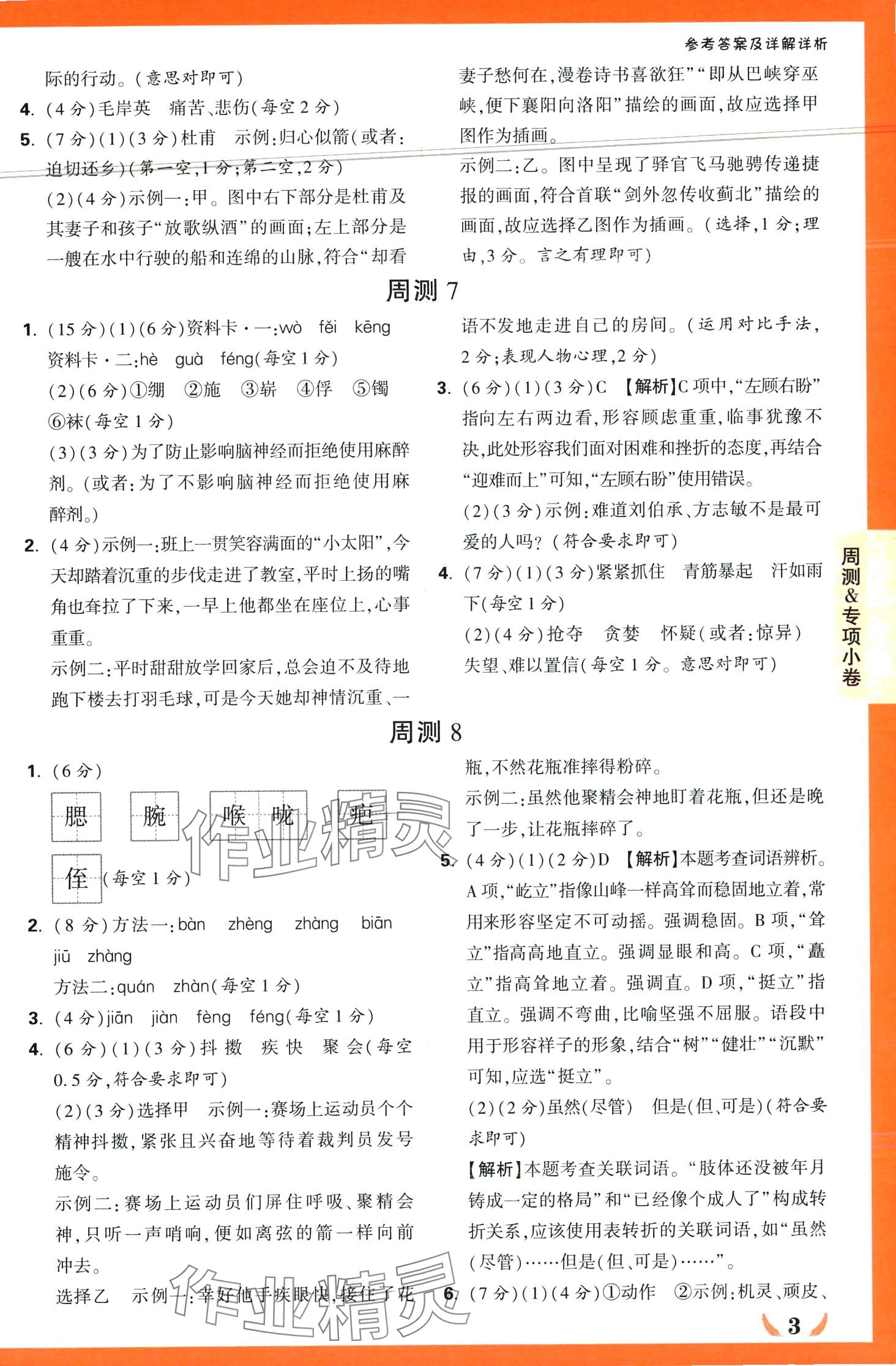 2024年小白鷗情境卷五年級語文下冊人教版 第3頁