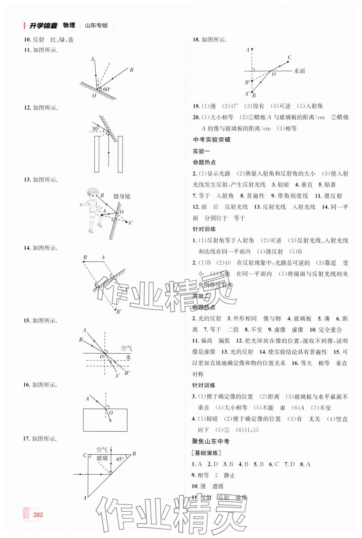 2025年升学锦囊物理山东专版 参考答案第2页
