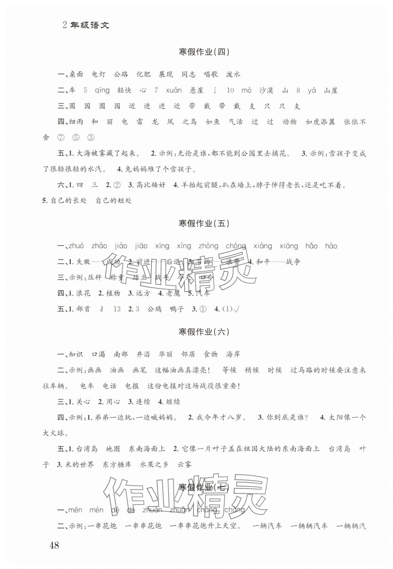 2025年寒假作业培优衔接南京大学出版社二年级语文 第2页