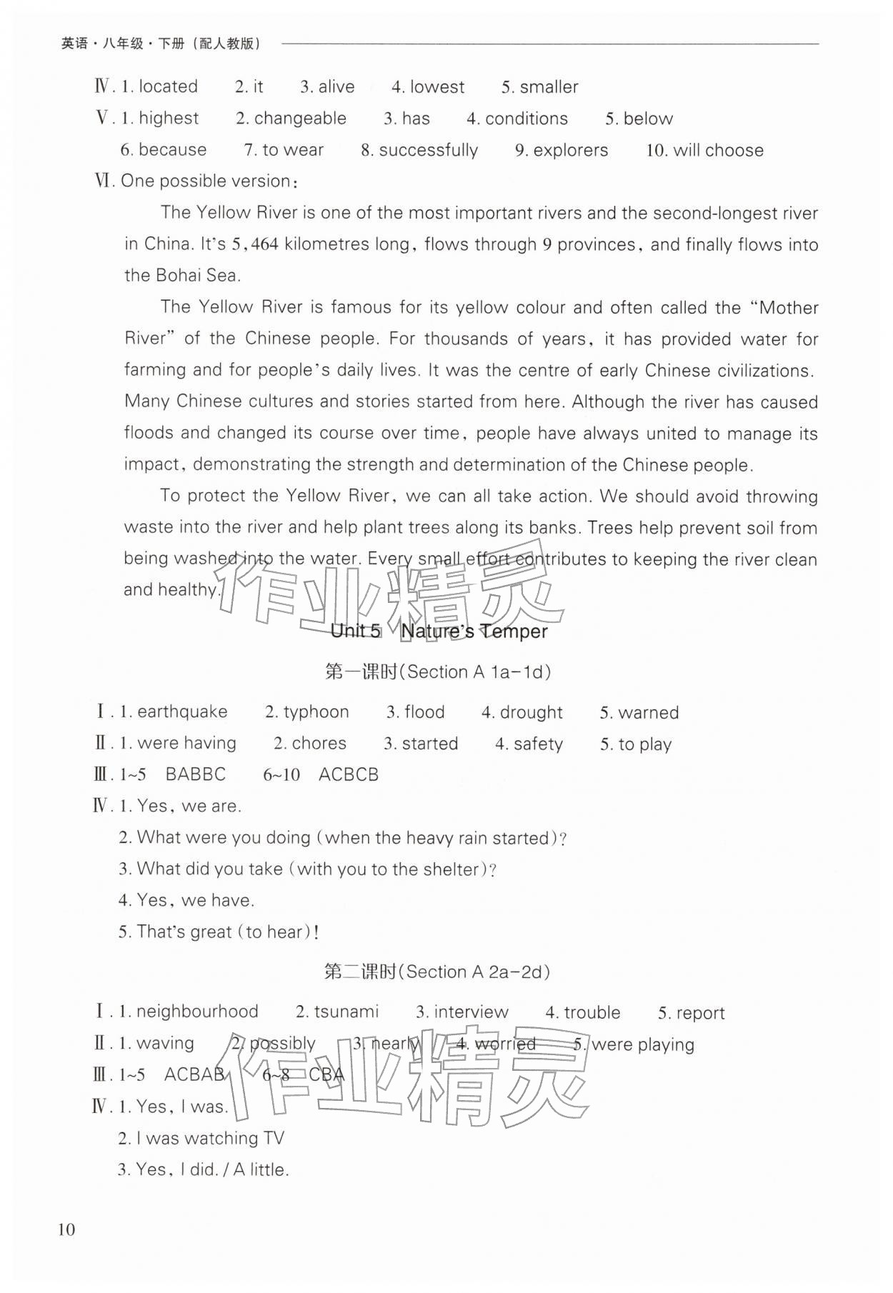 2026年新课程问题解决导学方案八年级英语下册人教版&nbsp;第10页