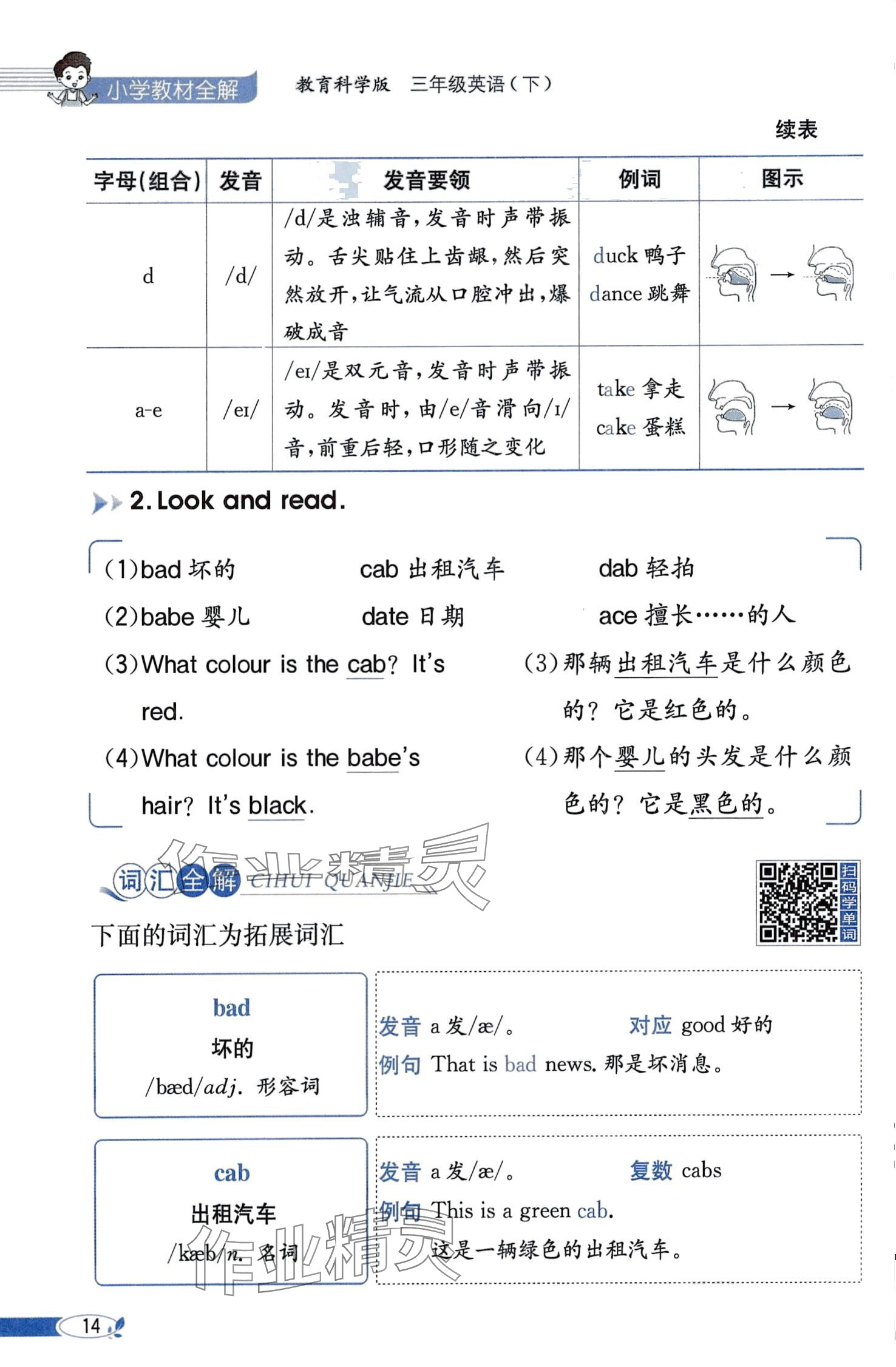 2024年教材課本三年級英語下冊教科版 第14頁