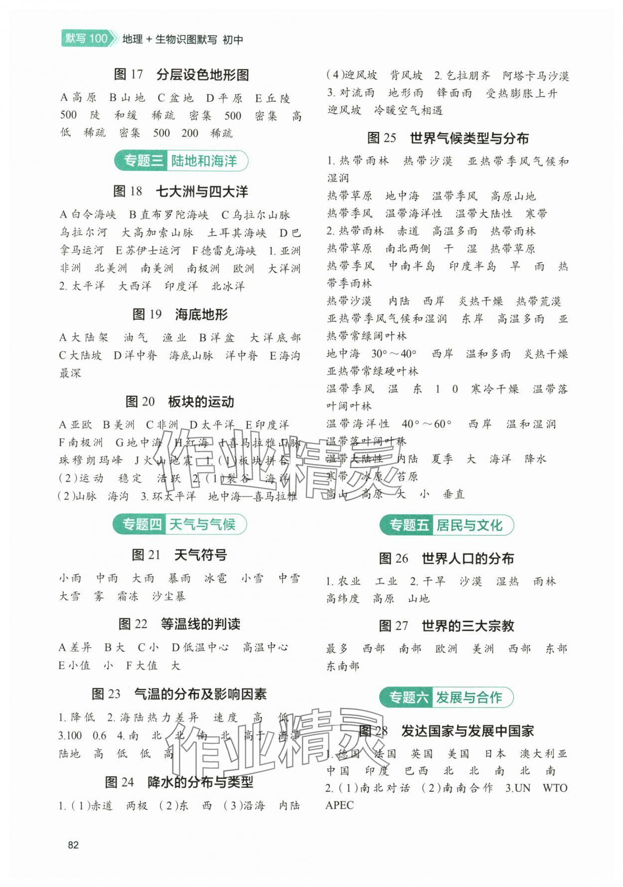 2025年默写100分地理+生物 第2页