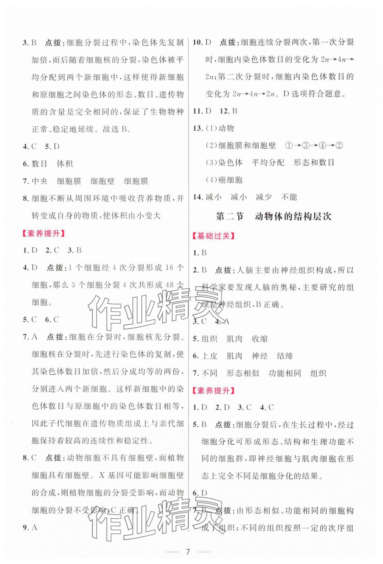 2025年三維數字課堂七年級生物上冊人教版 第7頁