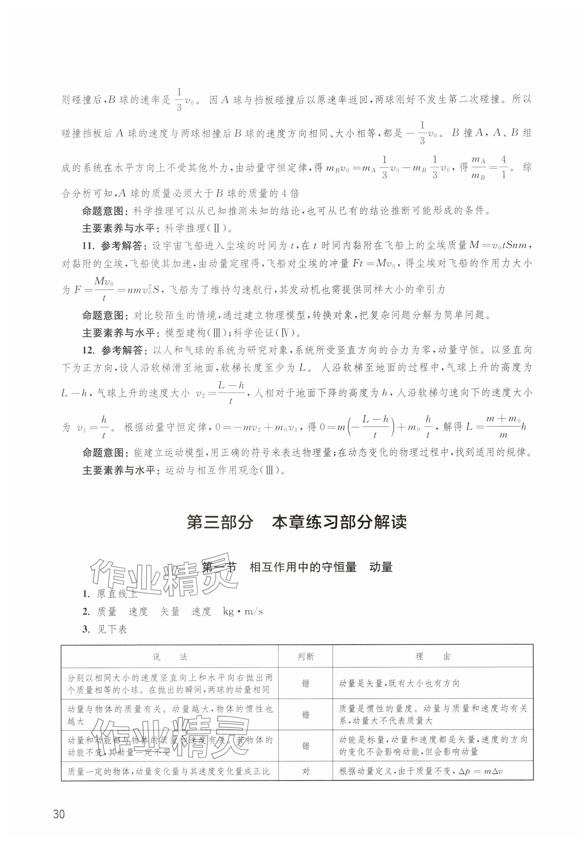 2024年練習部分高中物理選擇性必修第一冊滬教版 參考答案第1頁