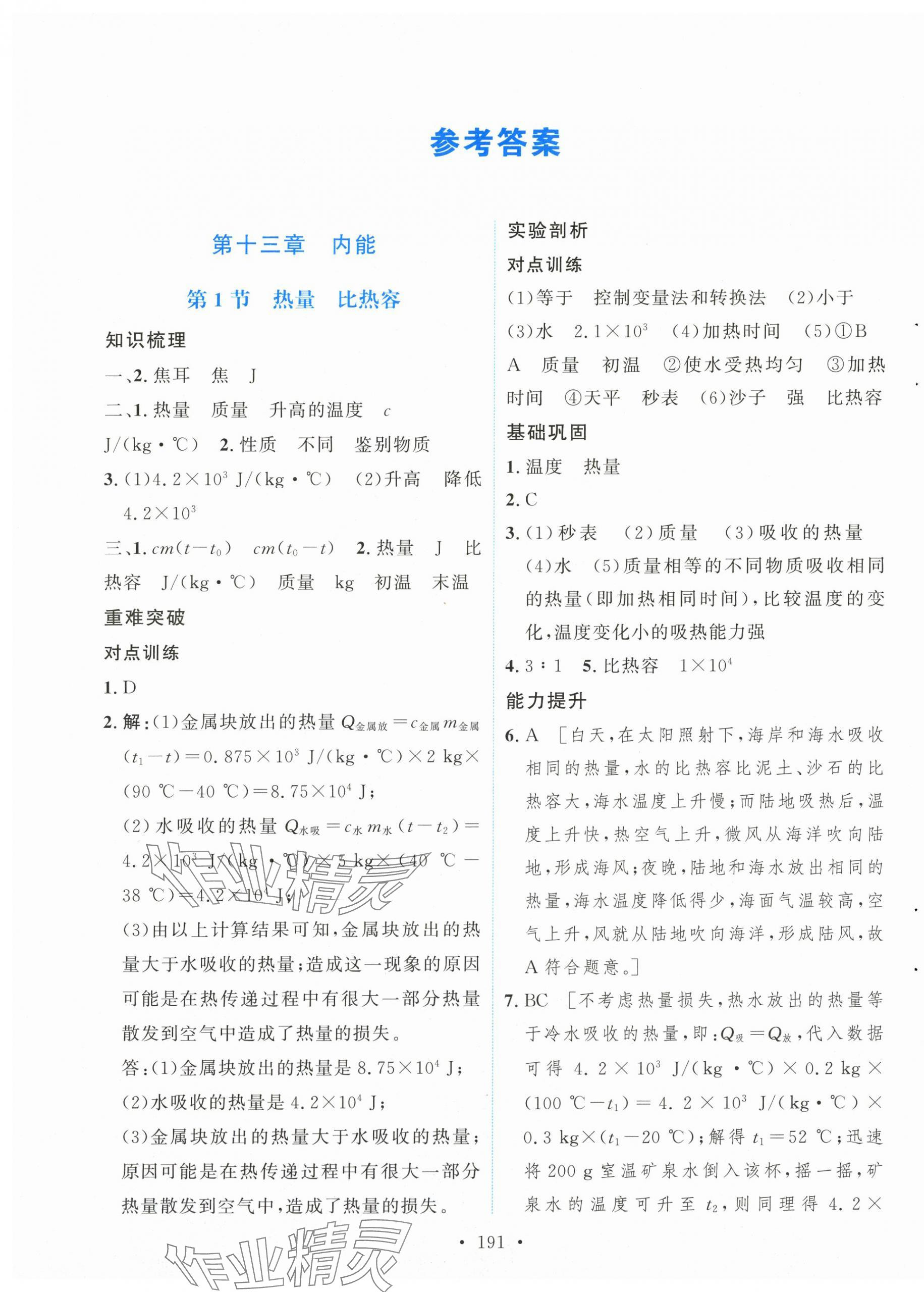 2025年新学案九年级物理全一册人教版 第1页