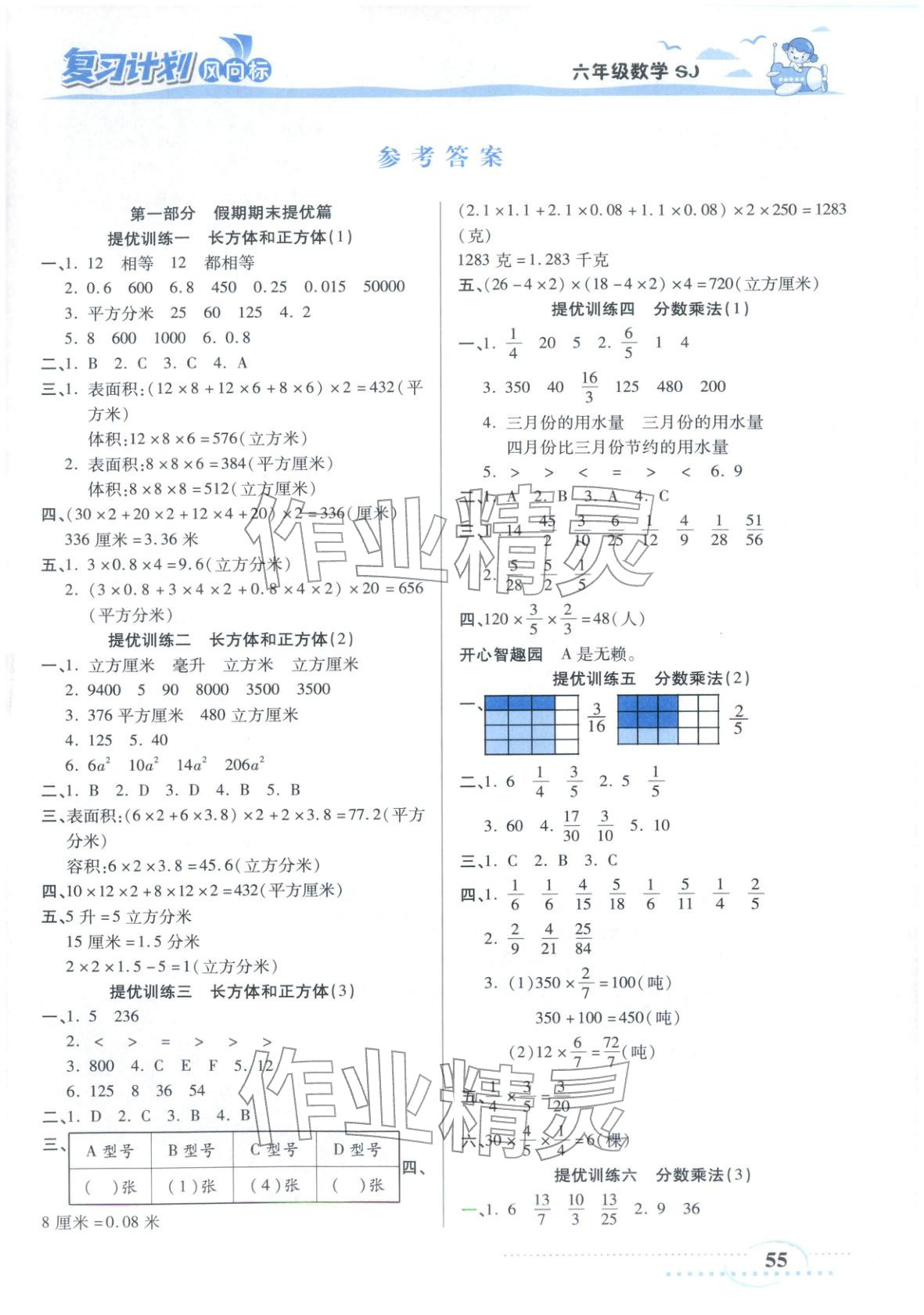 2026年復(fù)習(xí)計(jì)劃風(fēng)向標(biāo)寒六年級數(shù)學(xué)蘇教版&nbsp;第1頁