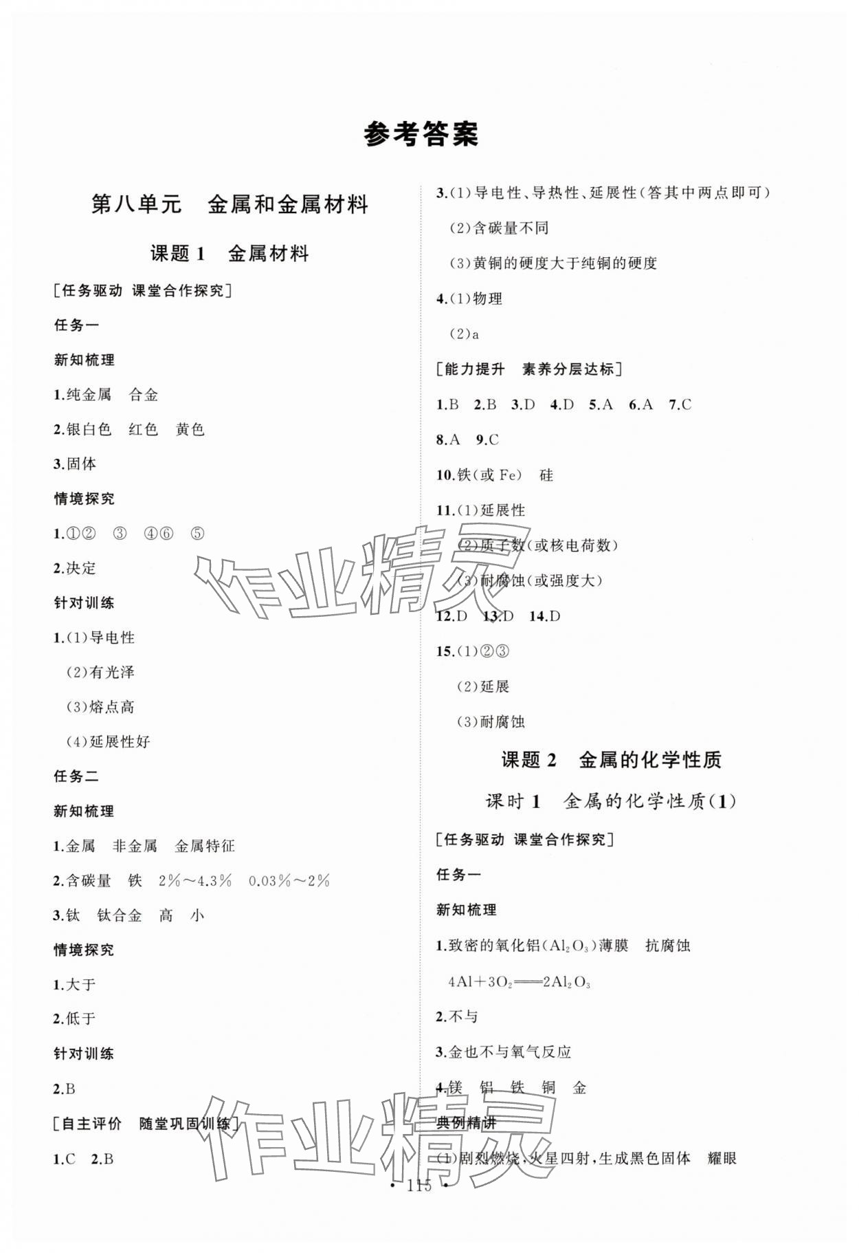 2025年同步練習(xí)冊山東人民出版社九年級(jí)化學(xué)下冊人教版 第1頁