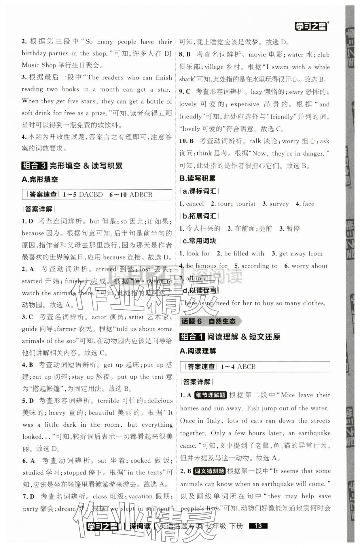 2025年學習之星深閱讀七年級英語下冊 第13頁