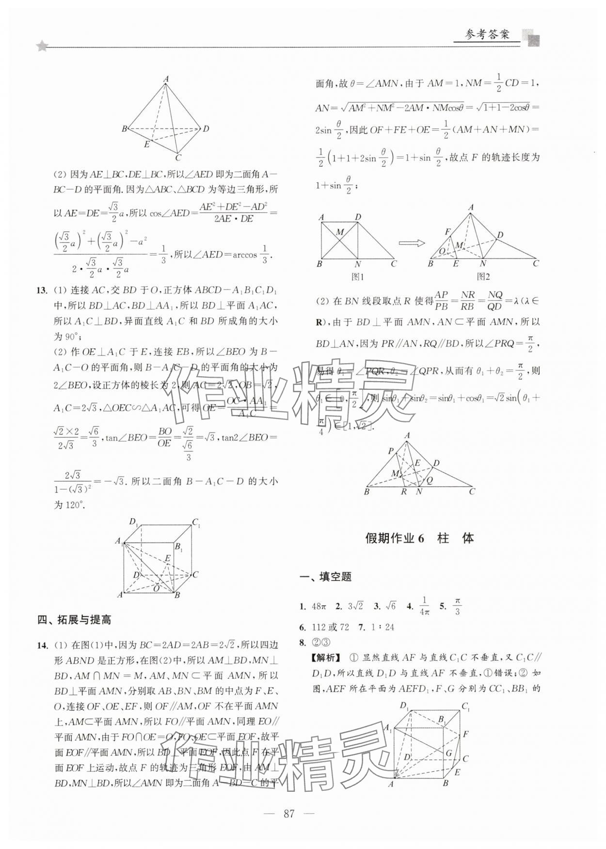 2025年導(dǎo)學(xué)先鋒寒假作業(yè)高二數(shù)學(xué)滬教版 第5頁(yè)