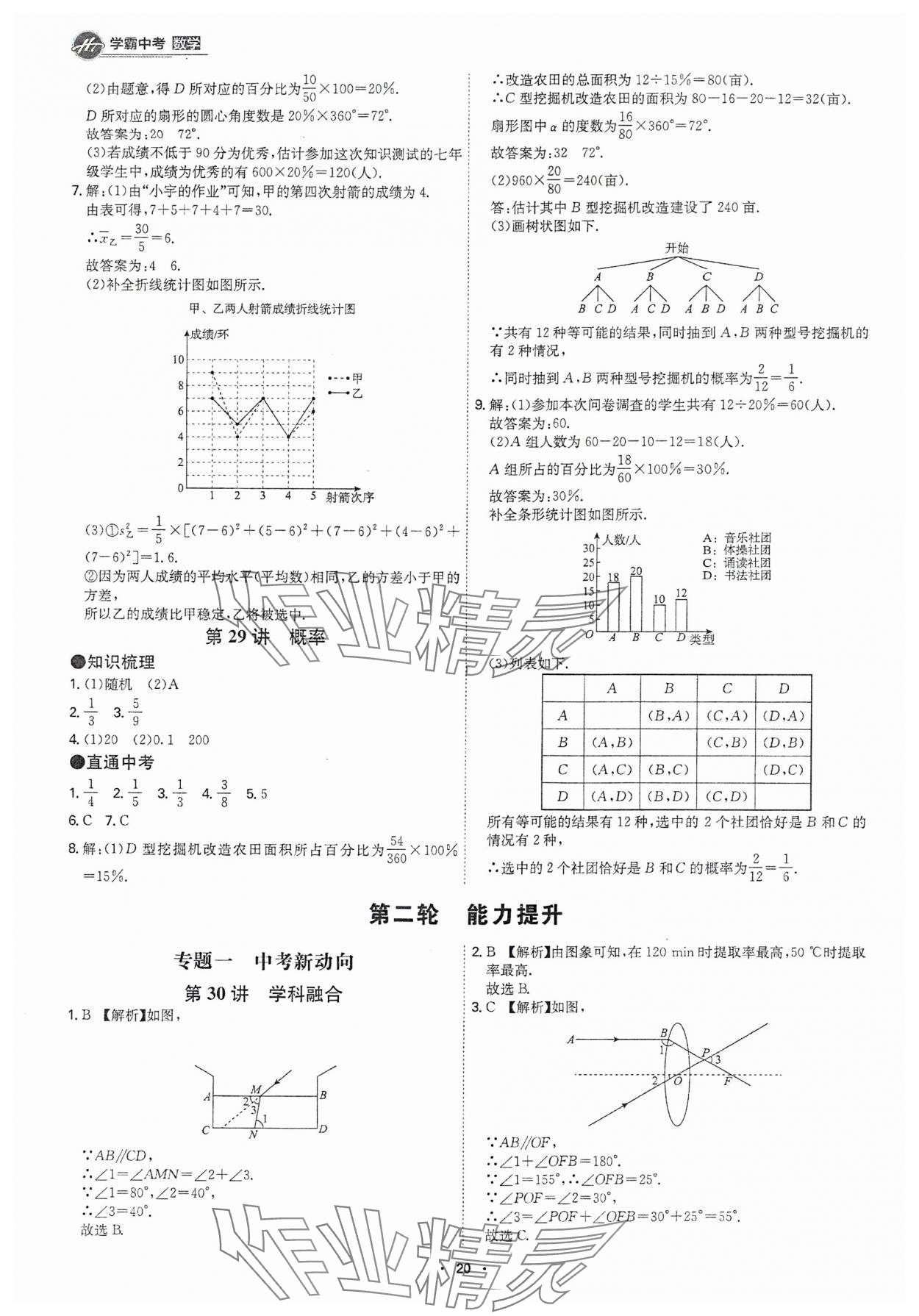 2025年翰庭學霸數學中考廣東專版 參考答案第19頁