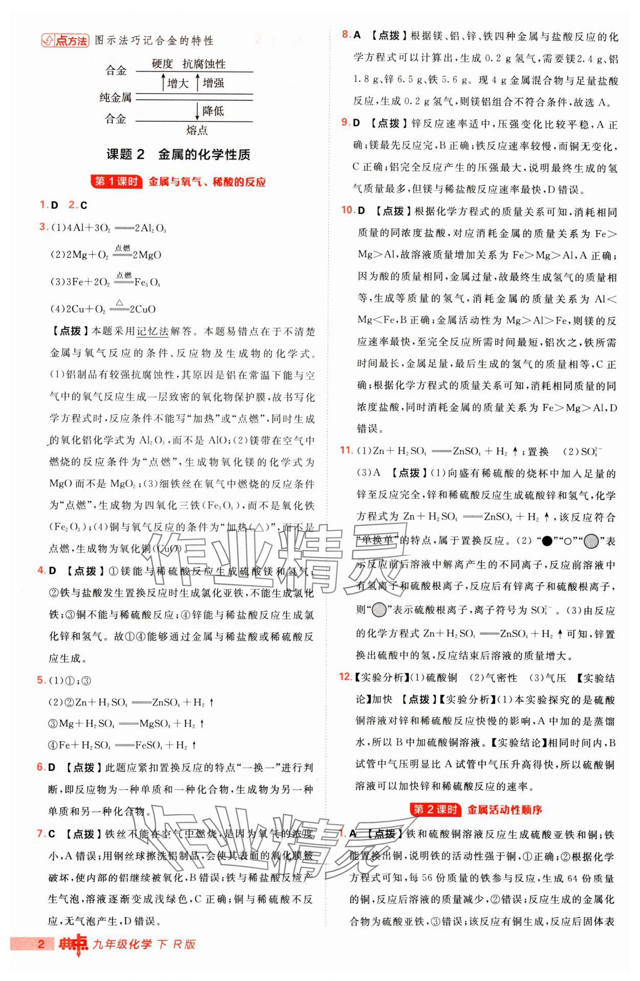 2025年綜合應(yīng)用創(chuàng)新題典中點(diǎn)九年級(jí)化學(xué)下冊(cè)人教版 第2頁(yè)