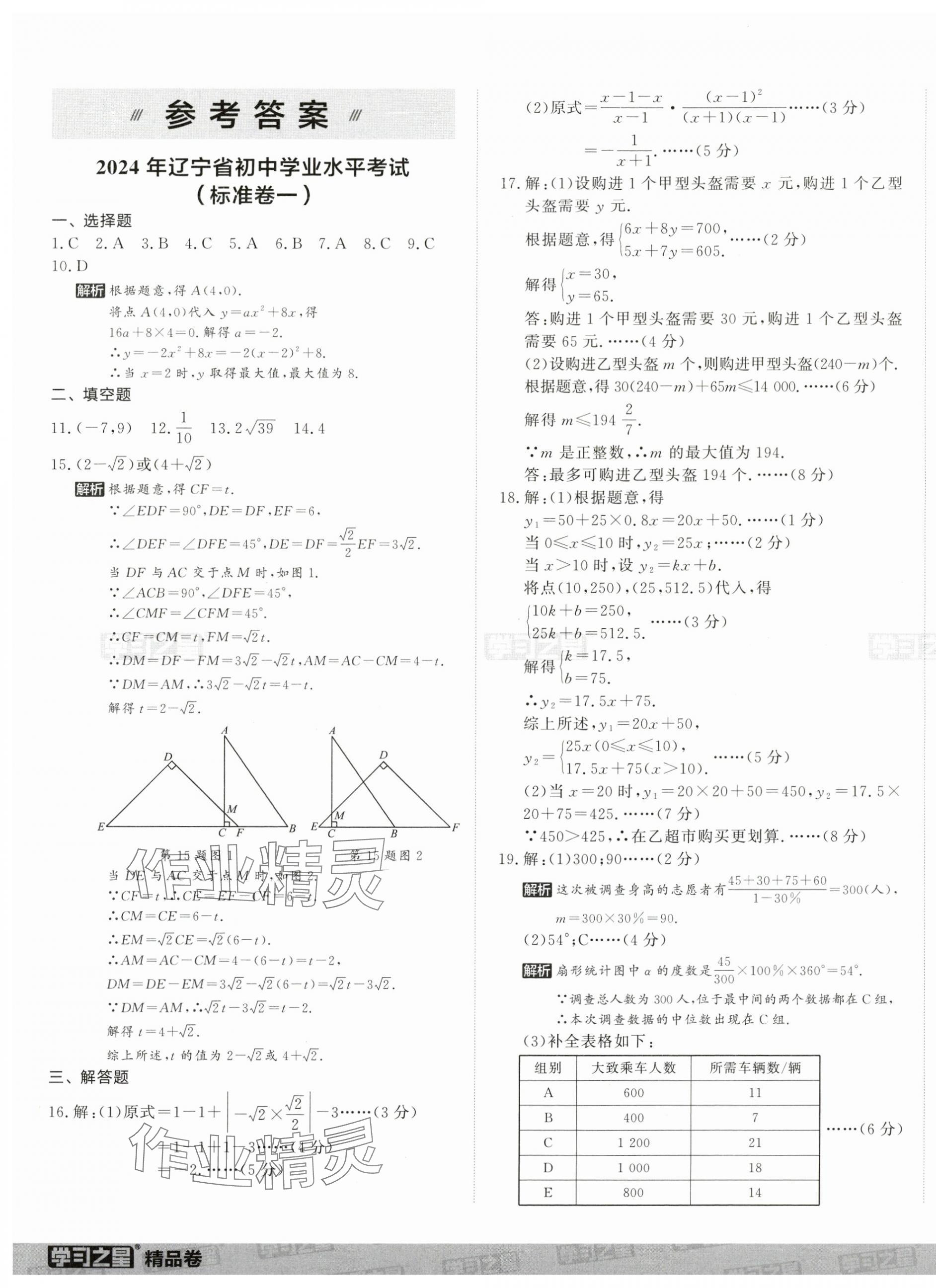 2024年大連中考必刷卷數學 第1頁