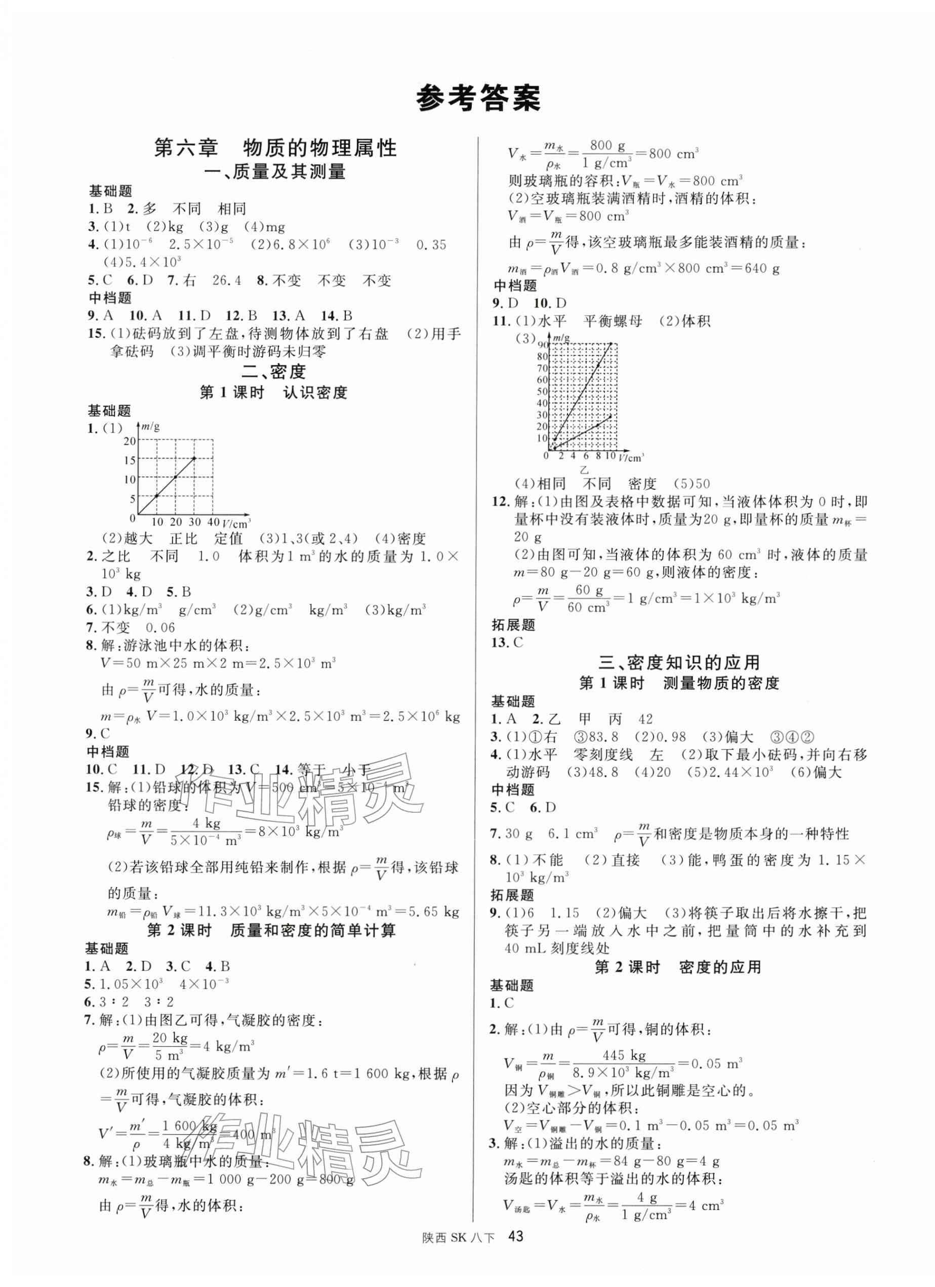 2026年名校课堂八年级物理下册苏科版陕西专版&nbsp;第1页
