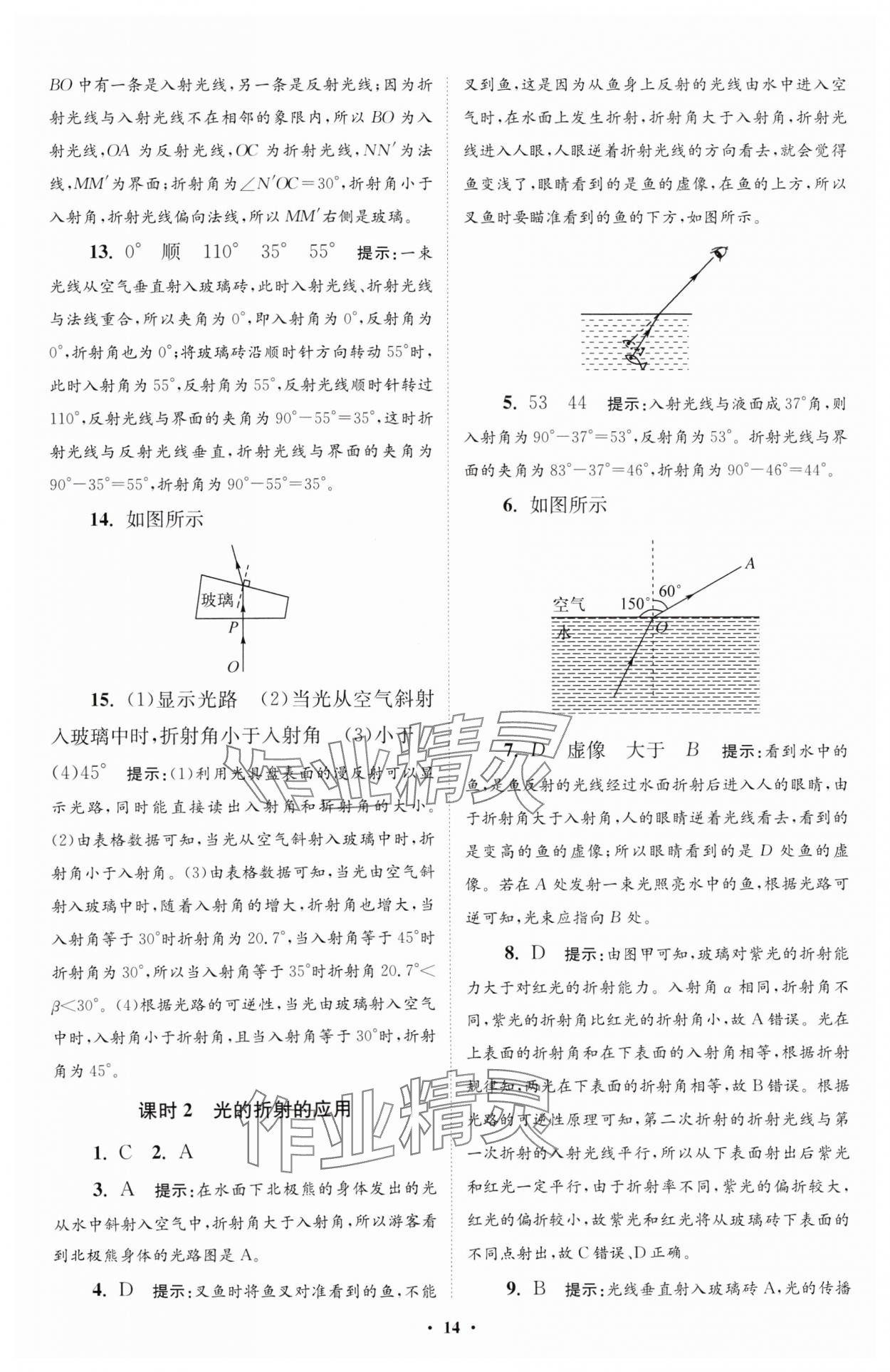 2024年小题狂做八年级物理上册苏科版提优版 参考答案第14页