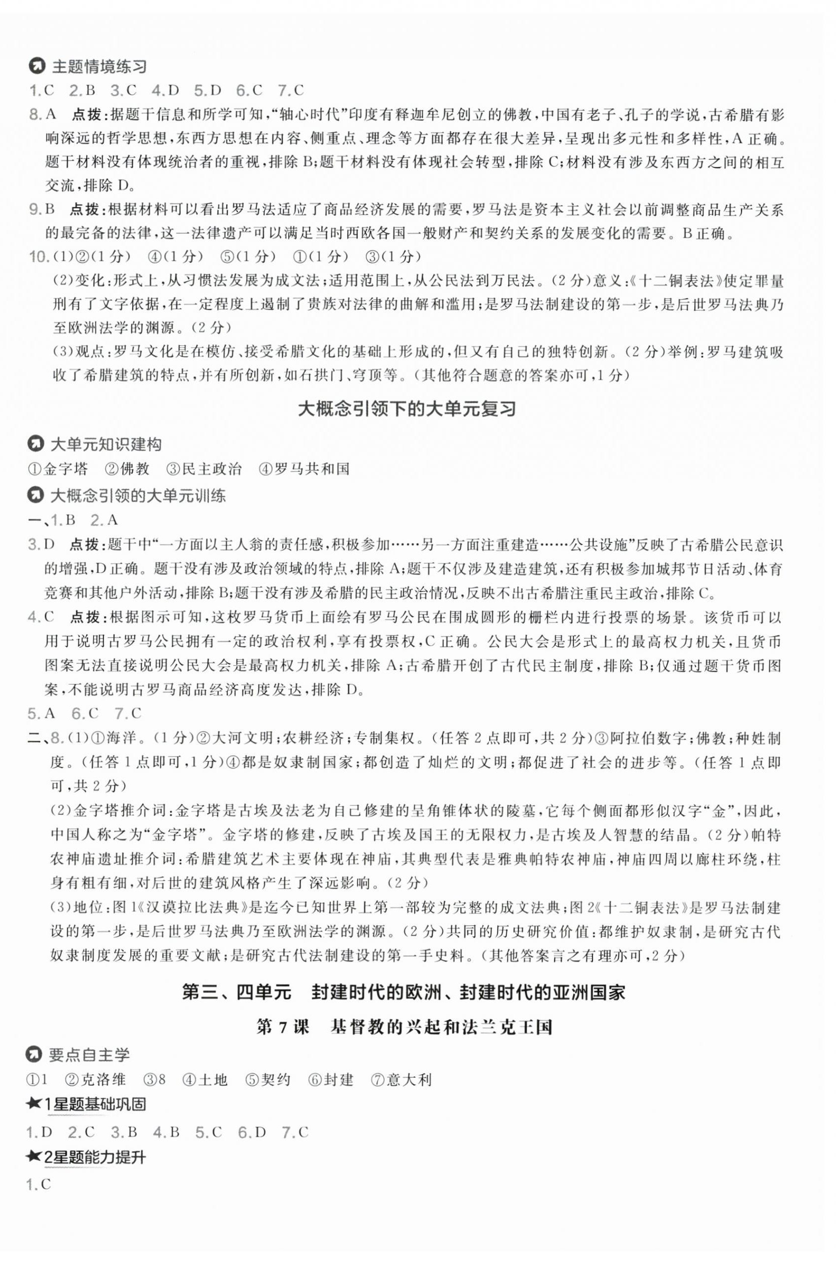 2025年点拨训练九年级历史上册人教版海南专版 第3页