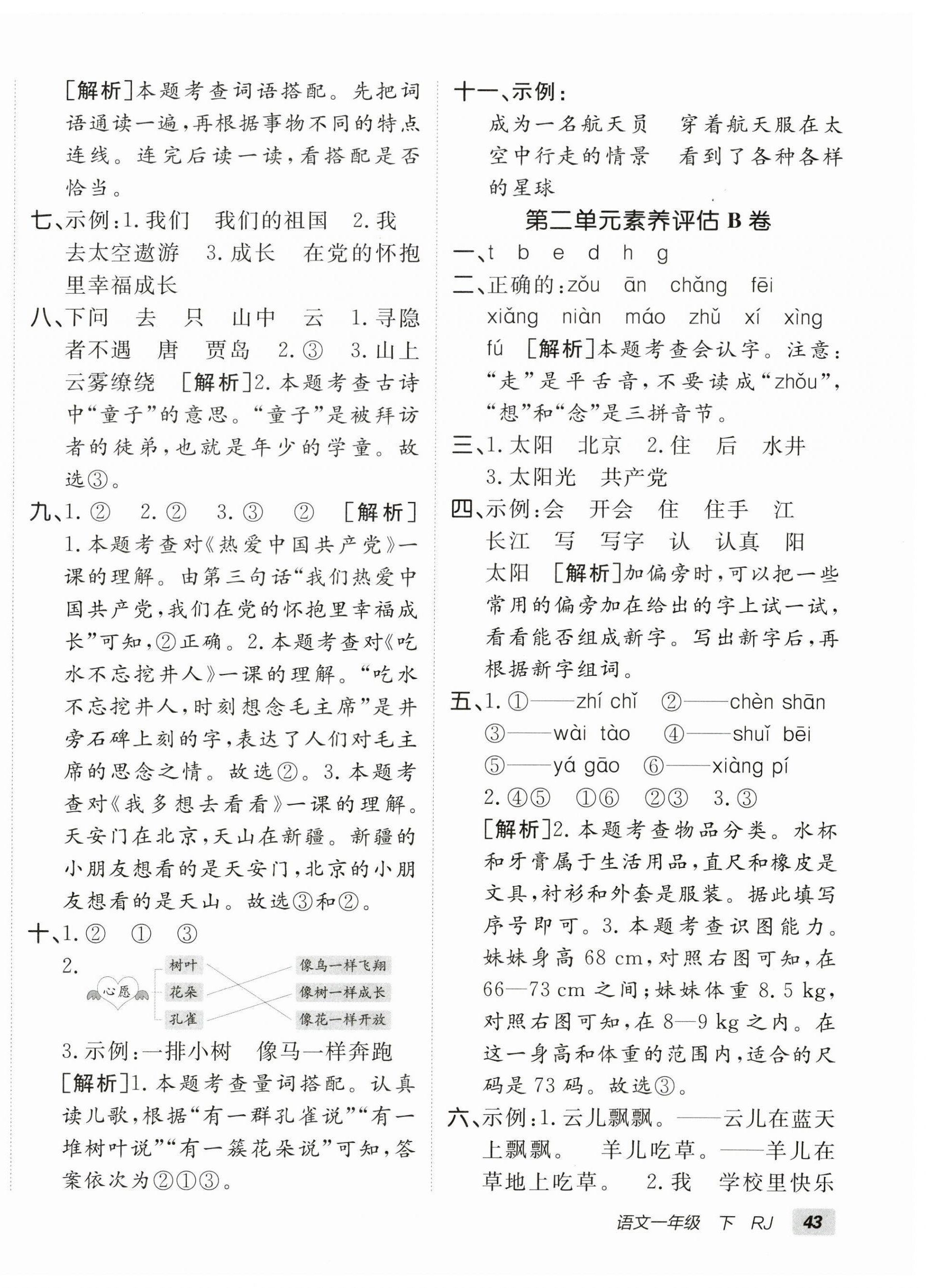 2026年海淀单元测试AB卷一年级语文下册人教版&nbsp;第2页