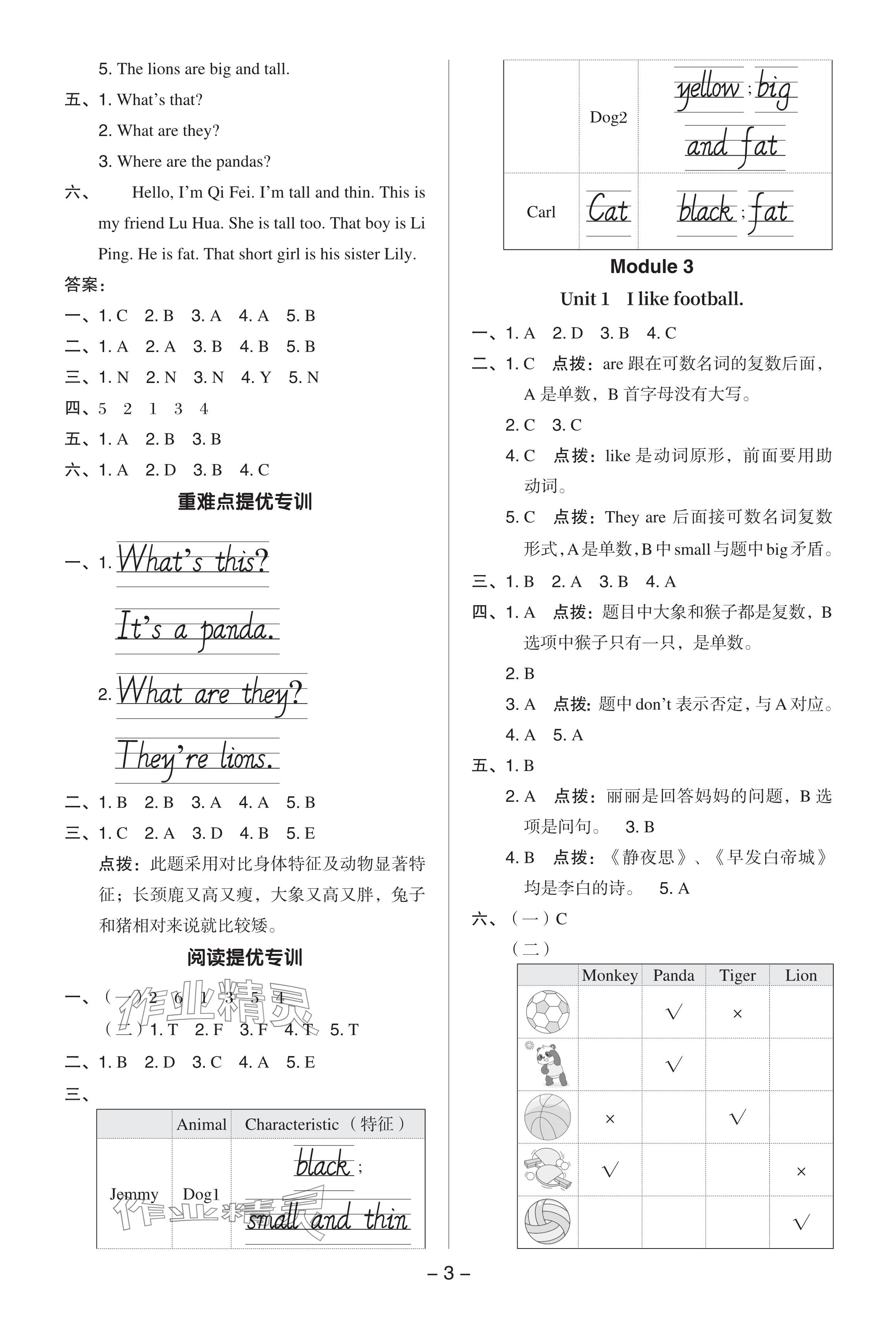 2024年綜合應(yīng)用創(chuàng)新題典中點(diǎn)三年級(jí)英語(yǔ)下冊(cè)外研版山西專用 參考答案第3頁(yè)