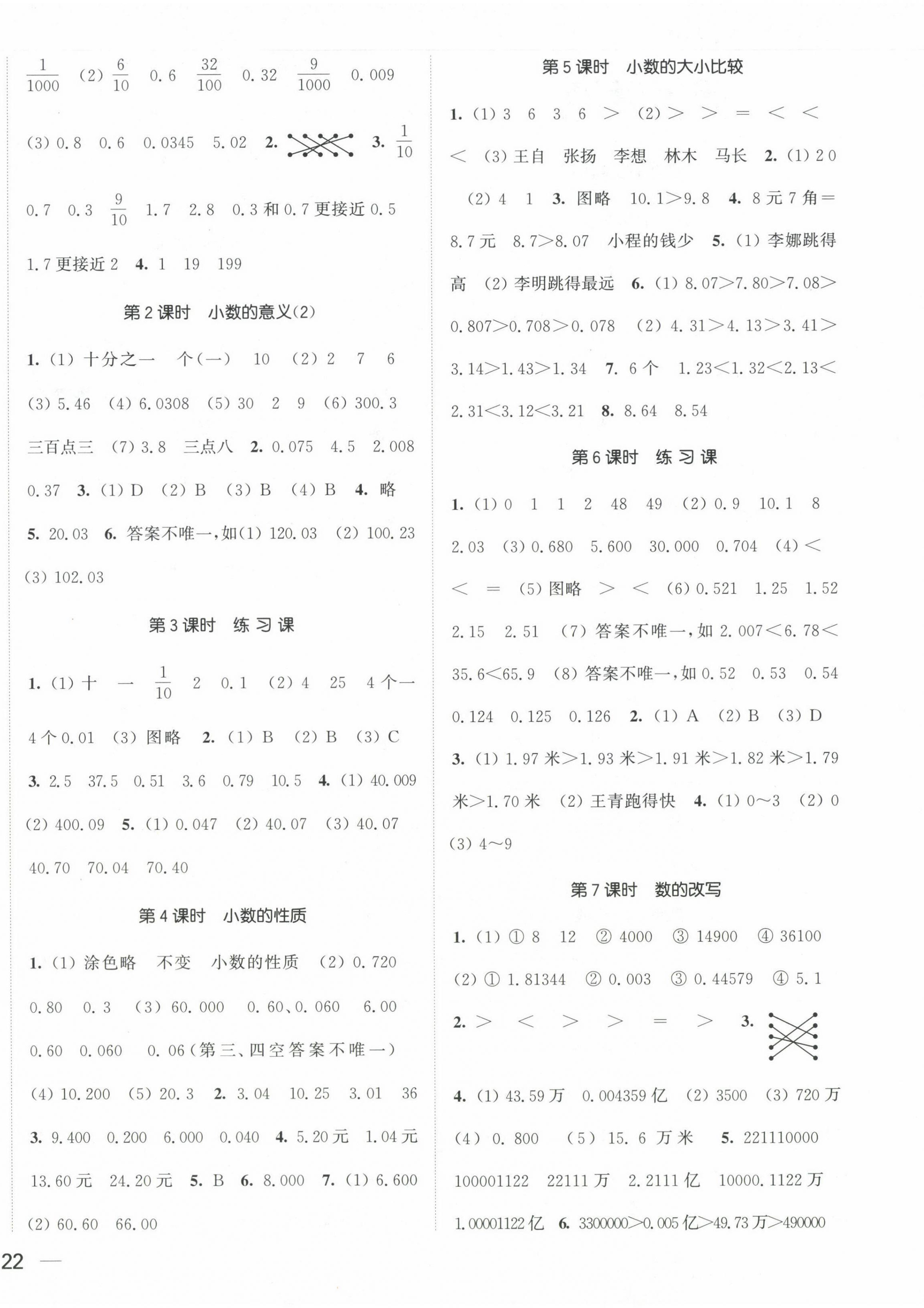 2024年金色課堂課時(shí)作業(yè)本五年級(jí)數(shù)學(xué)上冊(cè)江蘇版 第4頁