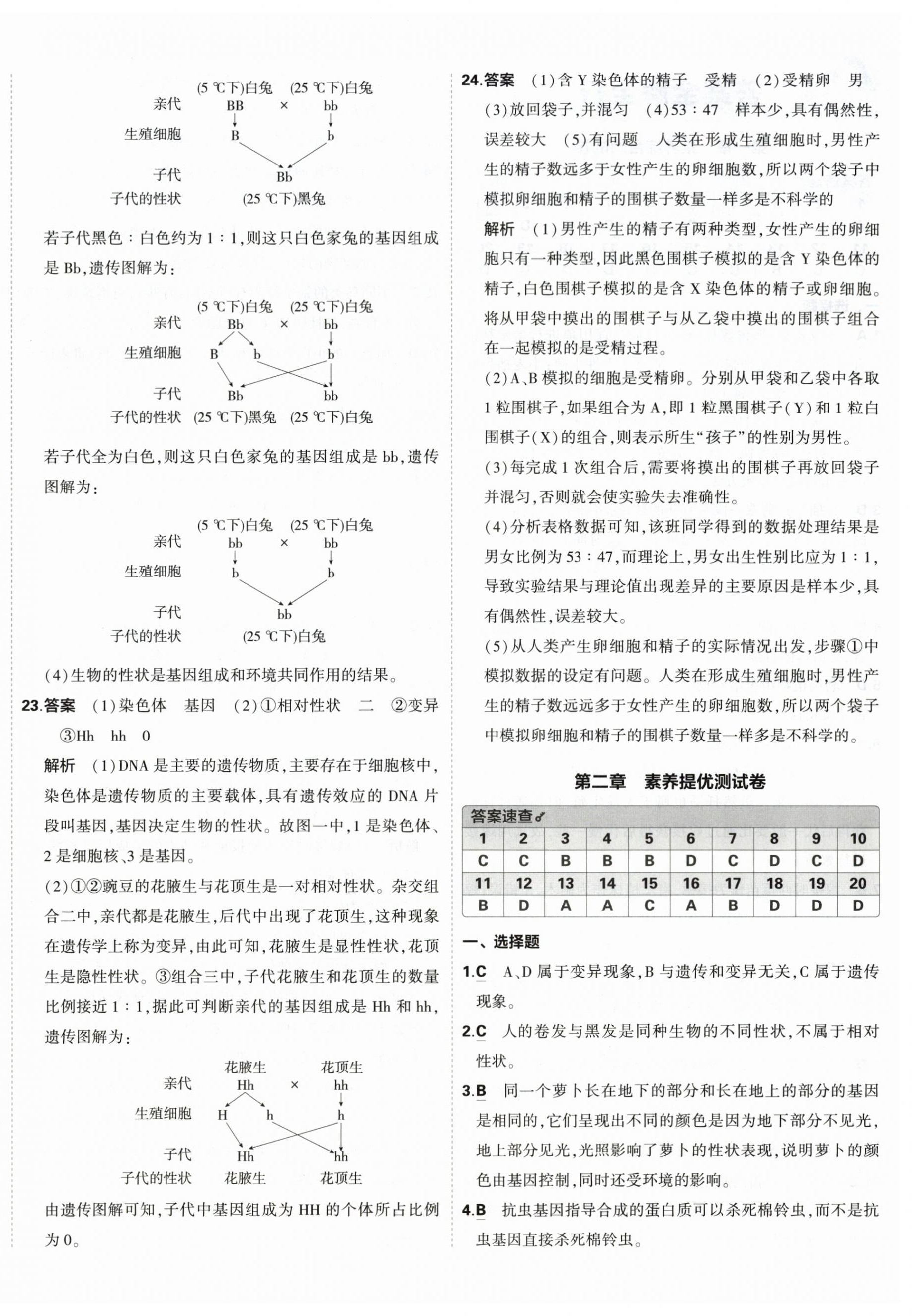 2026年5年中考3年模拟初中试卷八年级生物下册人教版&nbsp;第4页