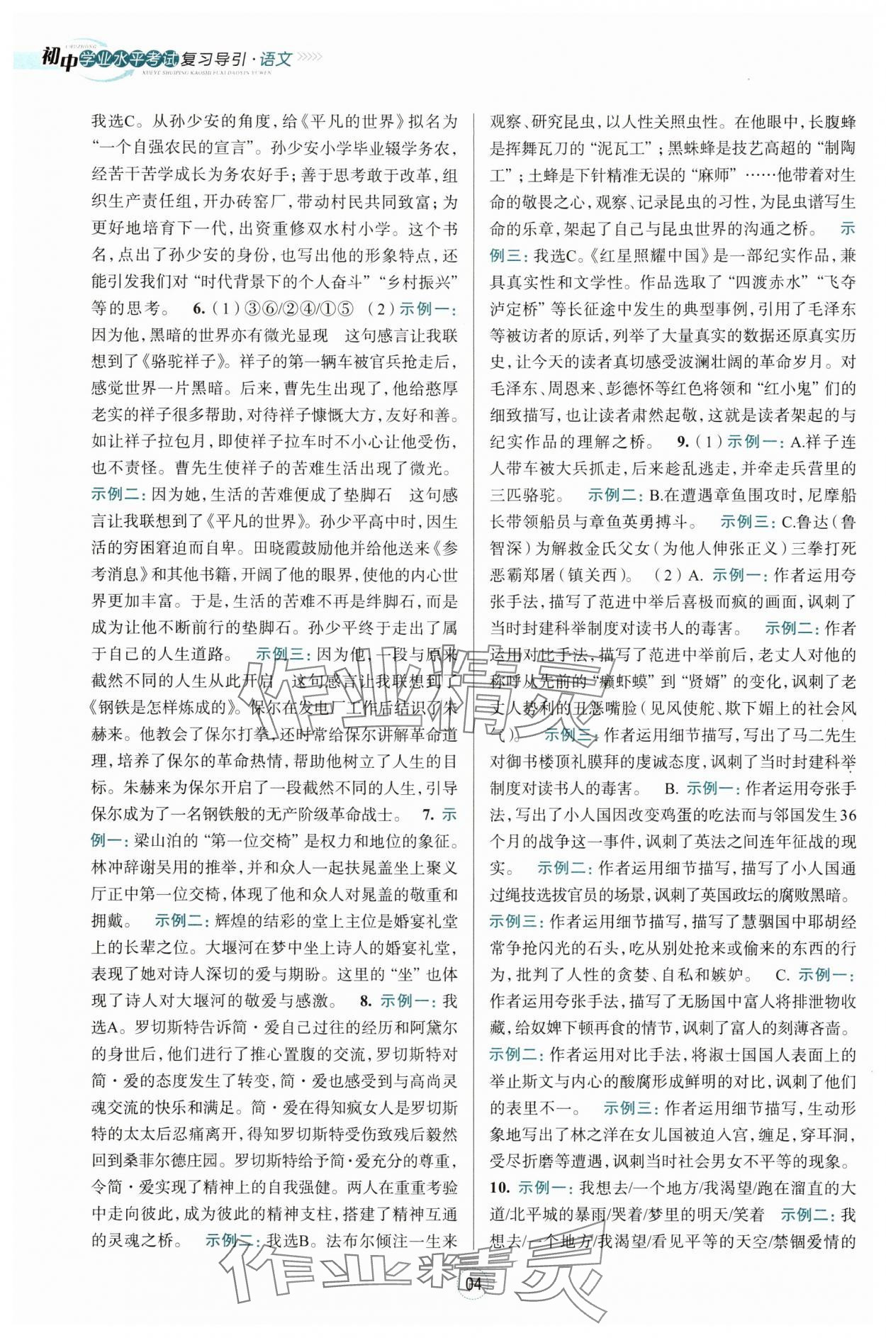 2024年初中學(xué)業(yè)水平考試復(fù)習(xí)導(dǎo)引中考語文 第4頁
