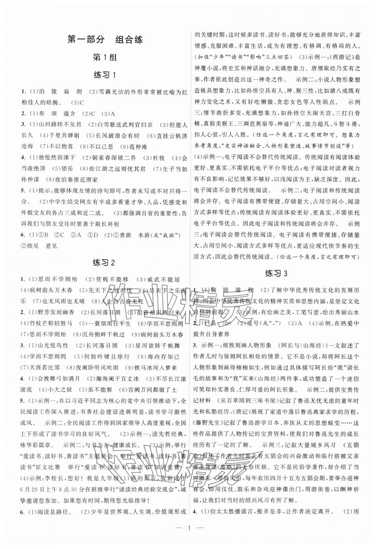2025年中考得高分全程提優計劃語文 第1頁