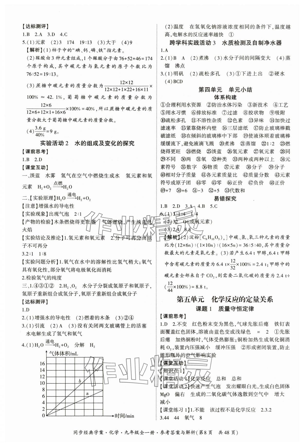 2025年同步经典学案九年级化学全一册人教版 第8页